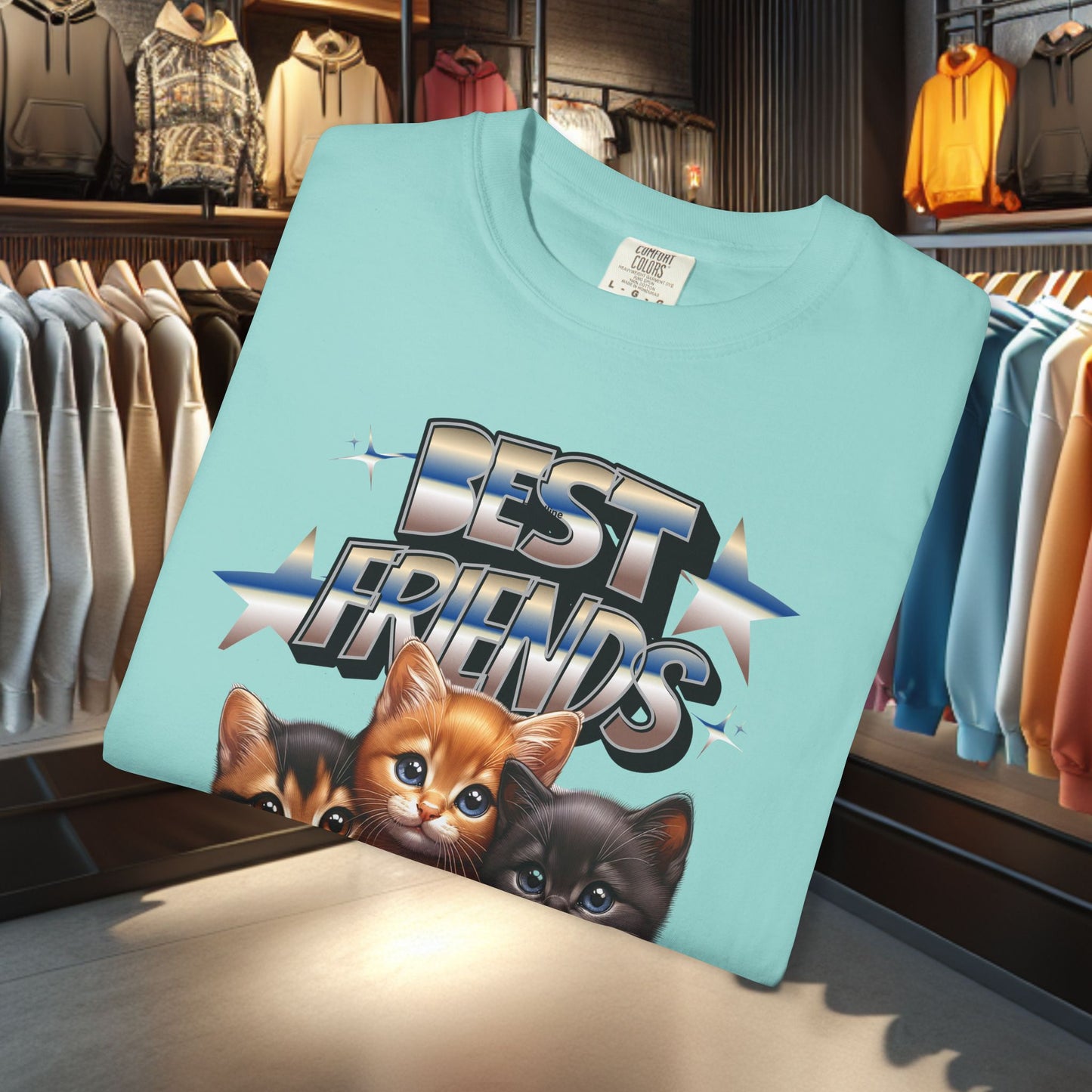 Best Friends Cat Graphic T-shirt for Cat Lovers