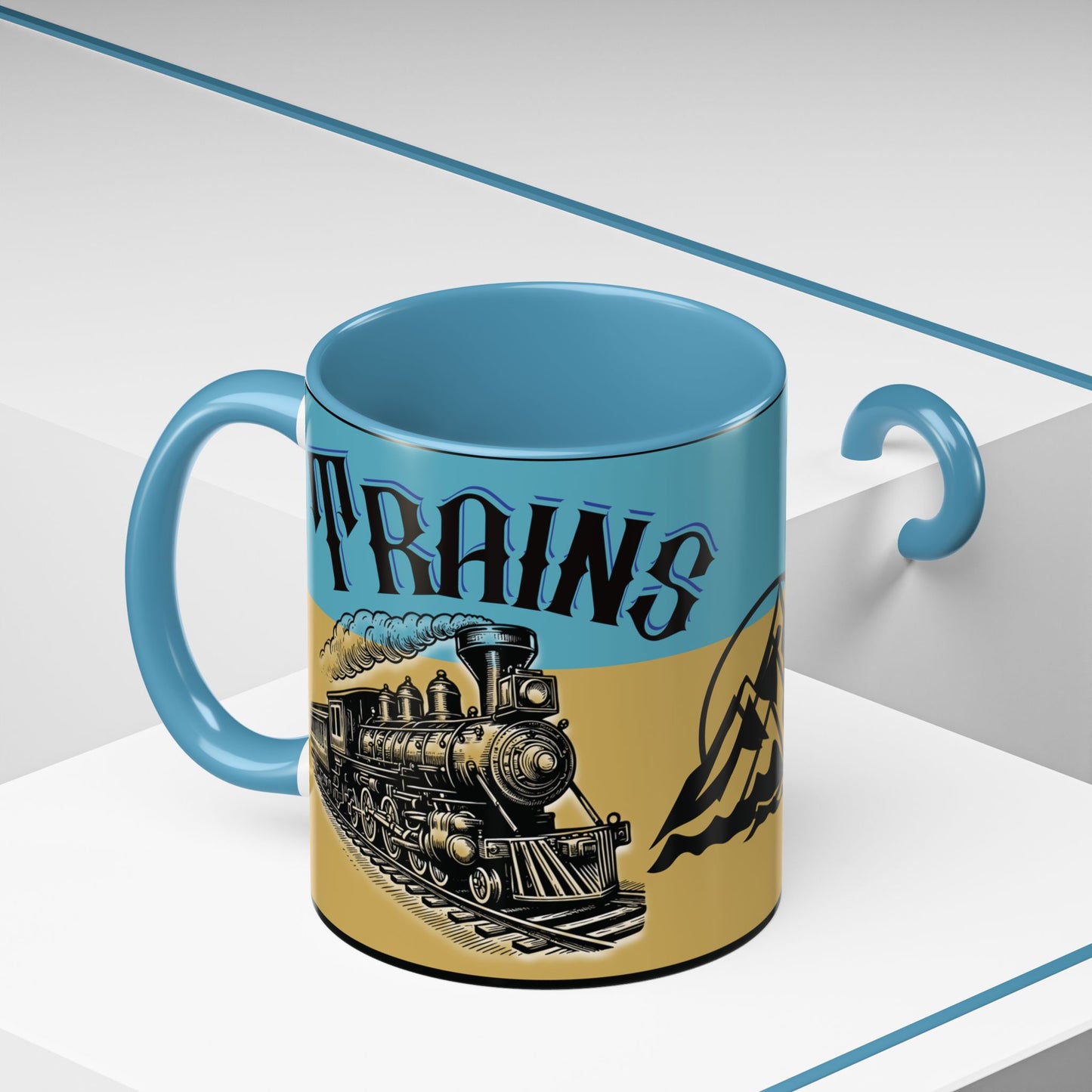 Mug-Trains Accent Coffee Mug