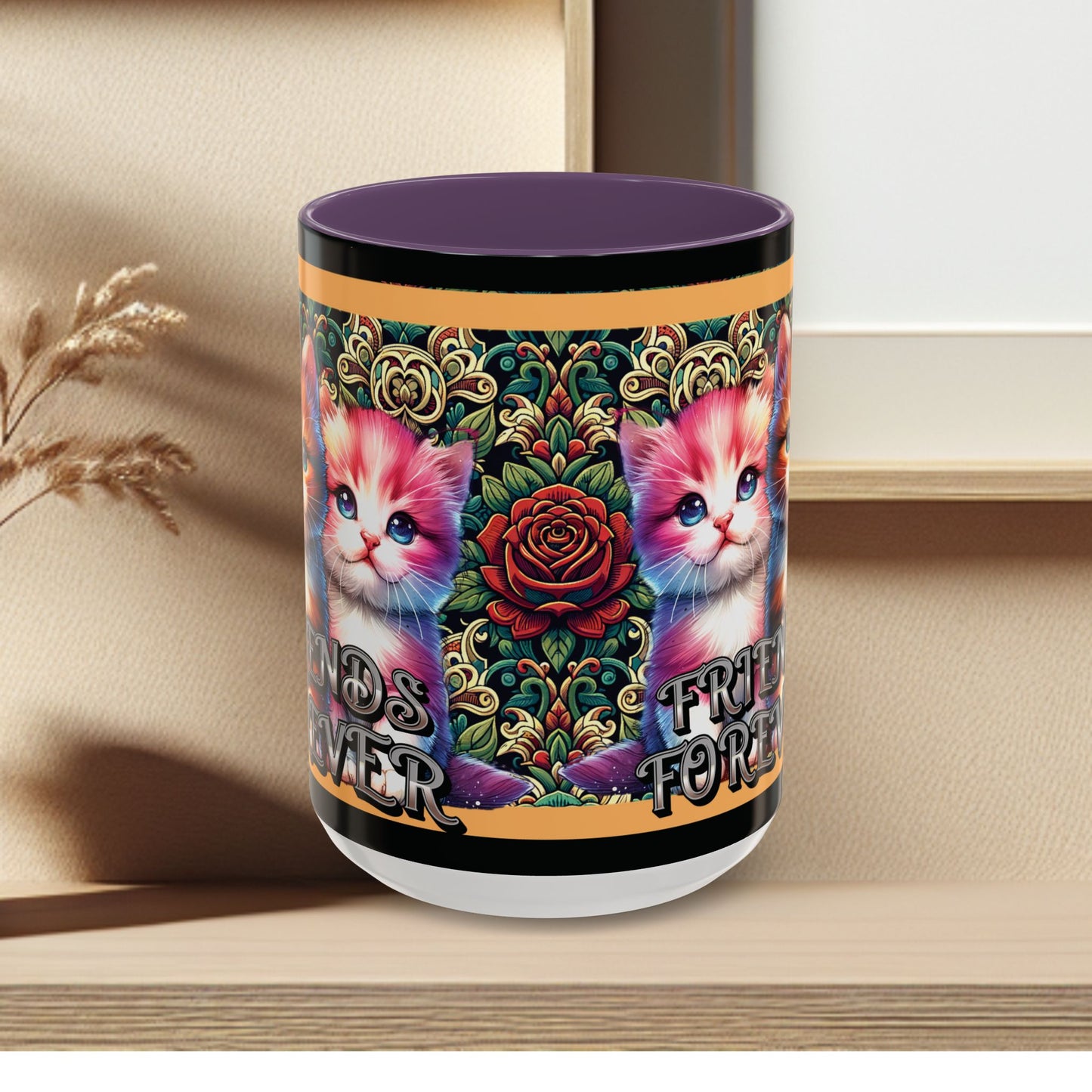 Coffee Mug Kittens Friends Forever