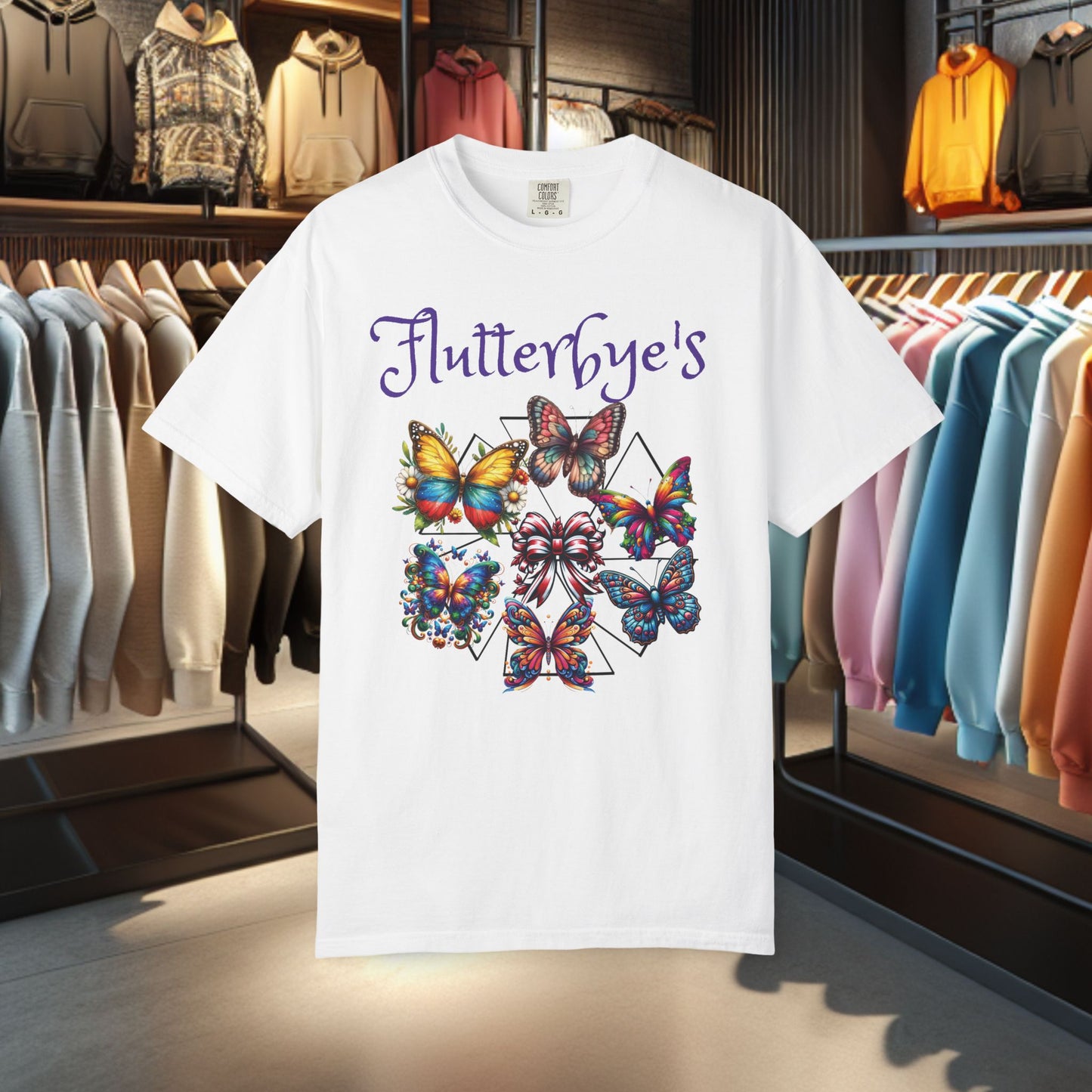 Flutterbye's - Butterfly Lover's Garment-Dyed T-shirt