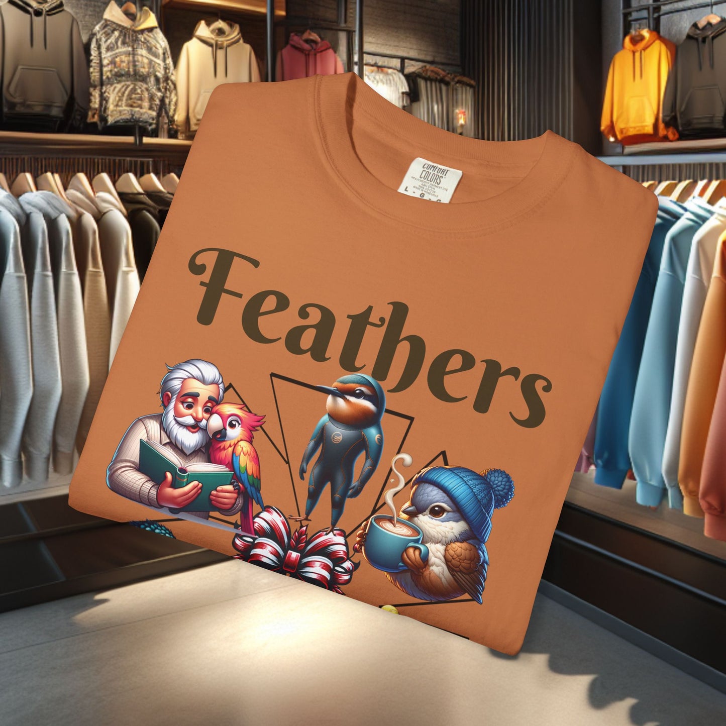 Boho Feathers T-shirt - Bird Lover's Garment