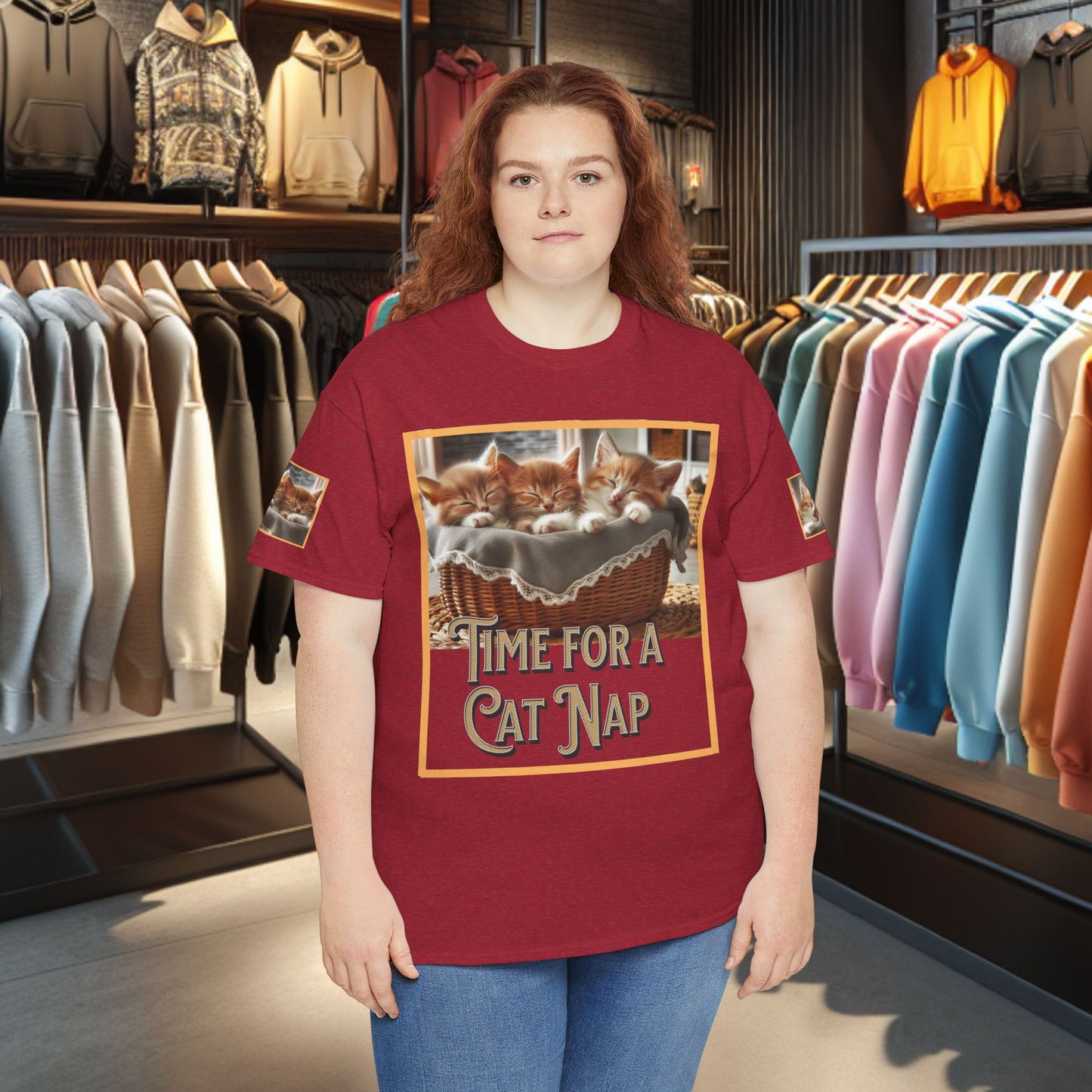 Heavy Tee- Time for a Cat Nap -Unisex Tee - Gildan 5000