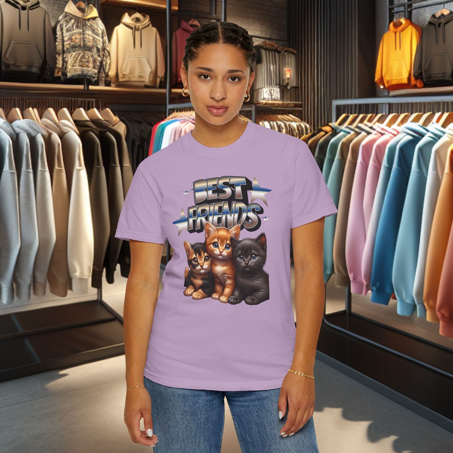 Best Friends Cat Graphic T-shirt for Cat Lovers