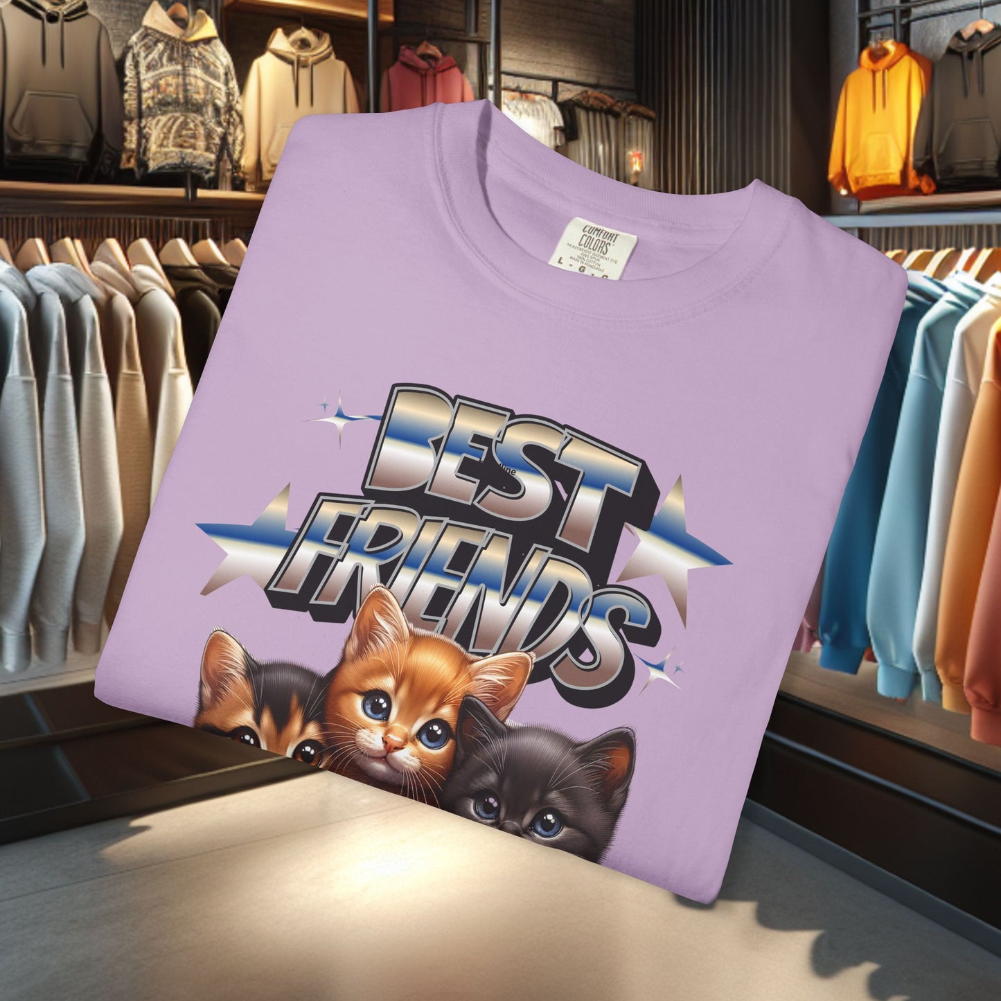 Best Friends Cat Graphic T-shirt for Cat Lovers