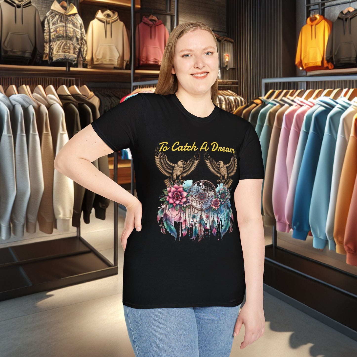Dreamcatcher Unisex T-Shirt - To Catch A Dream - Dreamcatcher & Egals