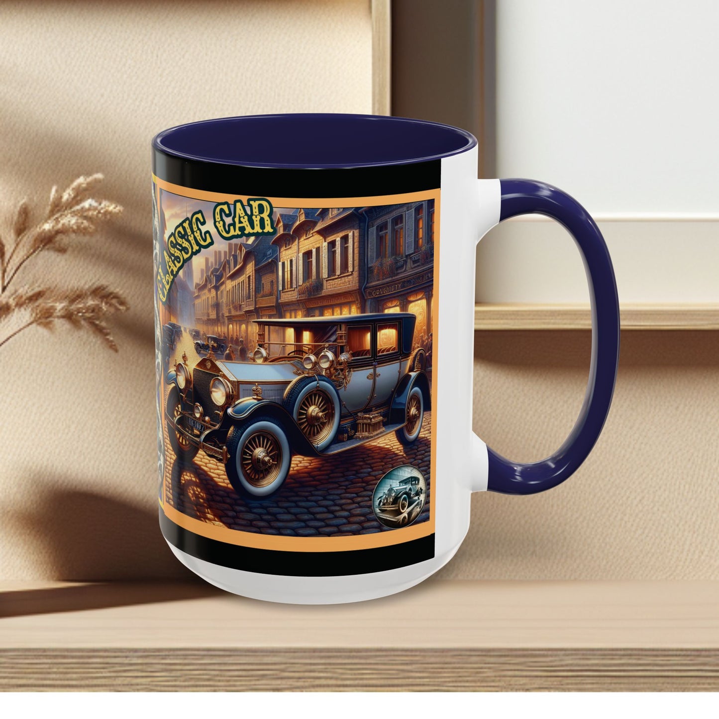Mug-Blue Classic Car - Accent Coffee Mug (11oz, 15oz)