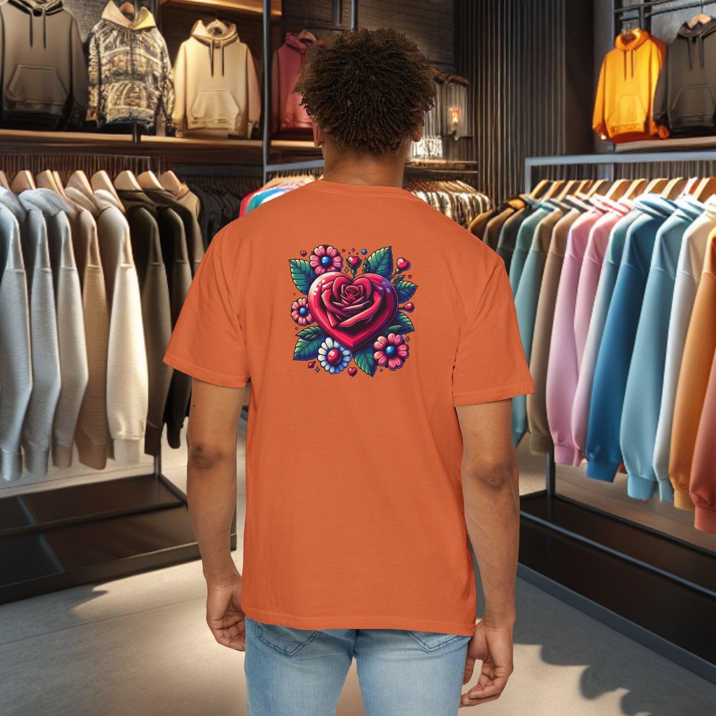 Unisex T-shirt- Flower Garden - Comfort Colors 1717-