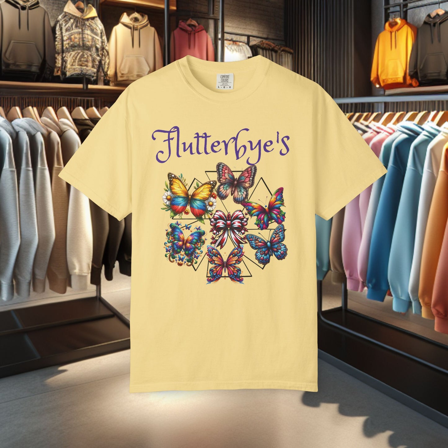 Flutterbye's - Butterfly Lover's Garment-Dyed T-shirt