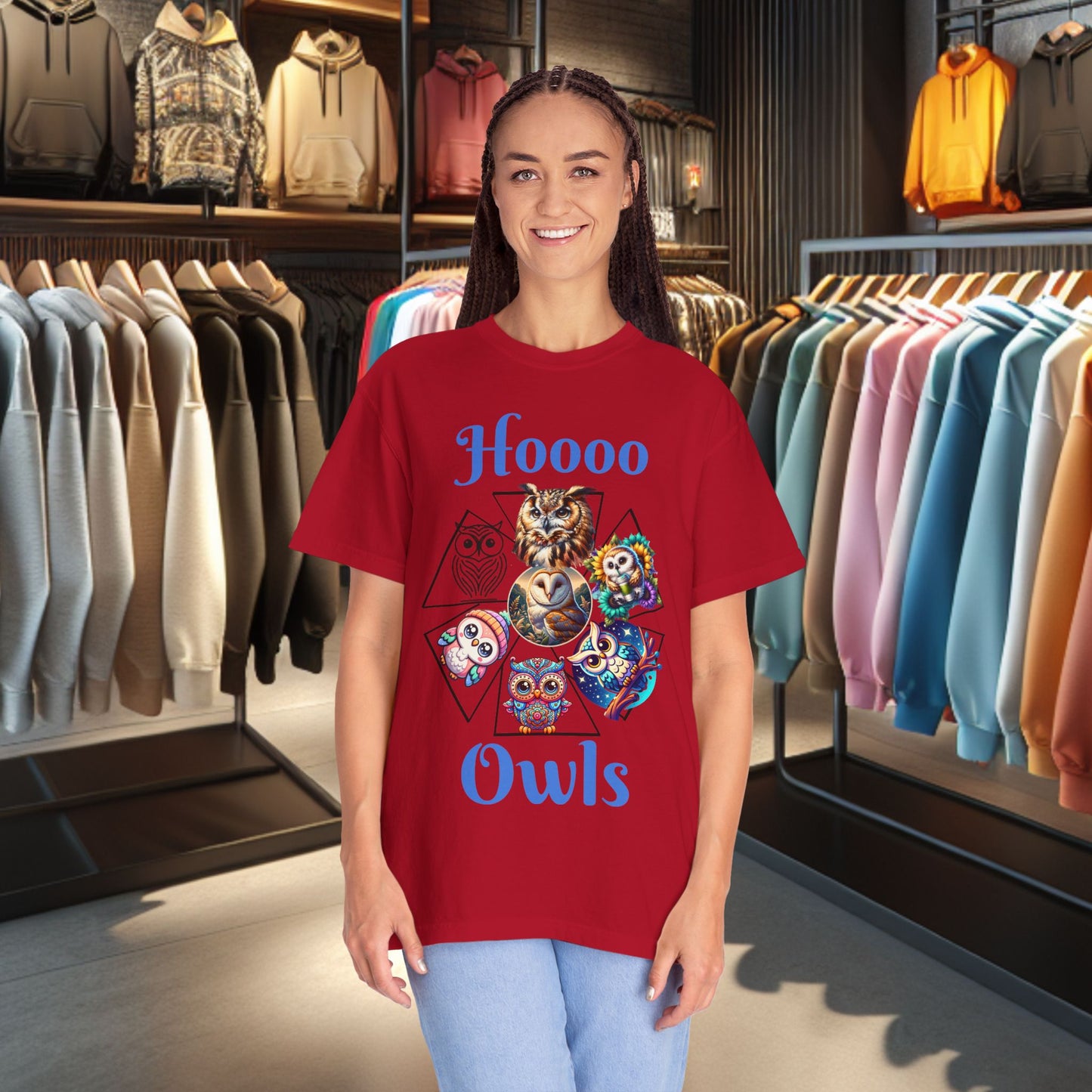 Colorful Owl Unisex T-Shirt - Wildlife Lover's Gift