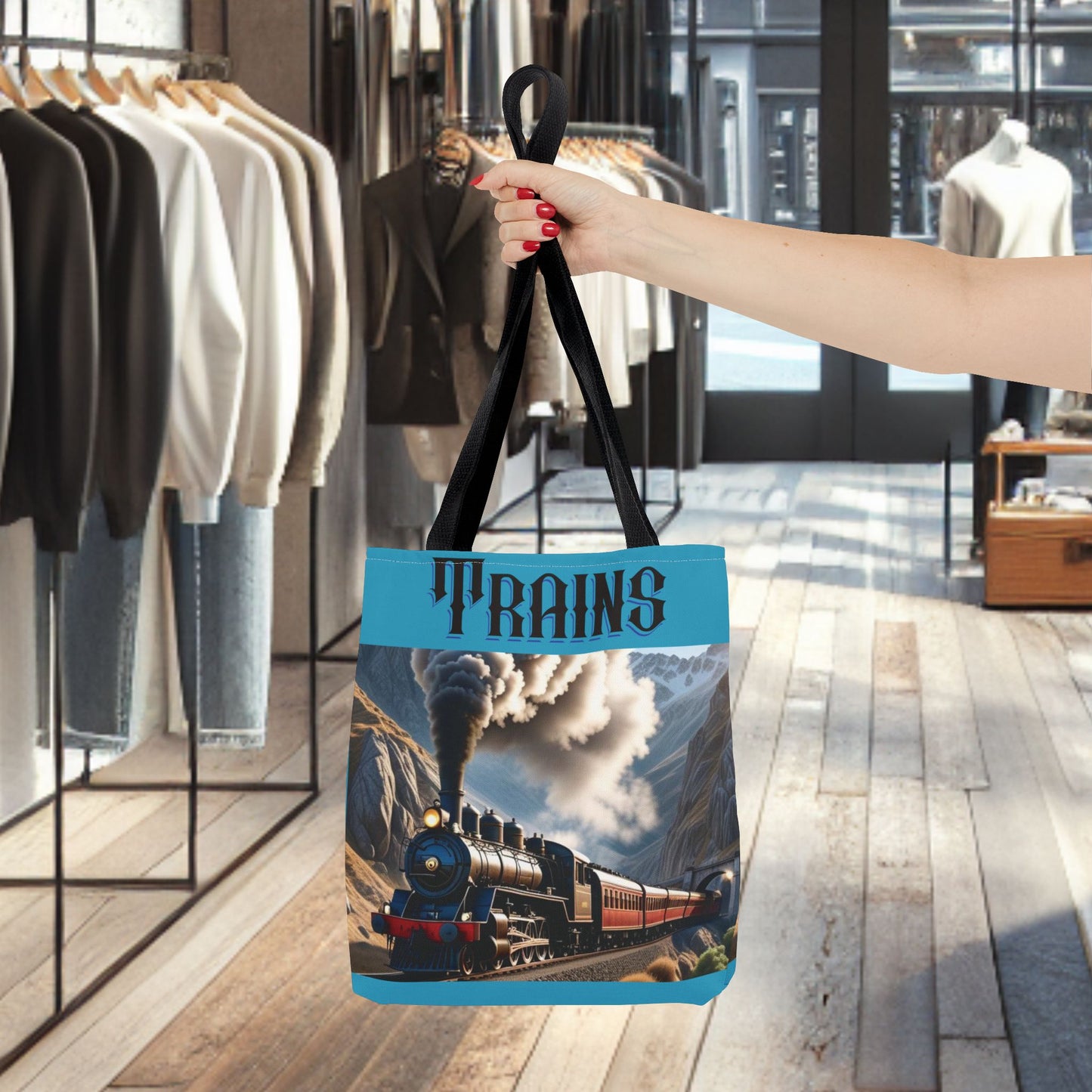Tote Bag- Trains -Tote Bag (AOP)