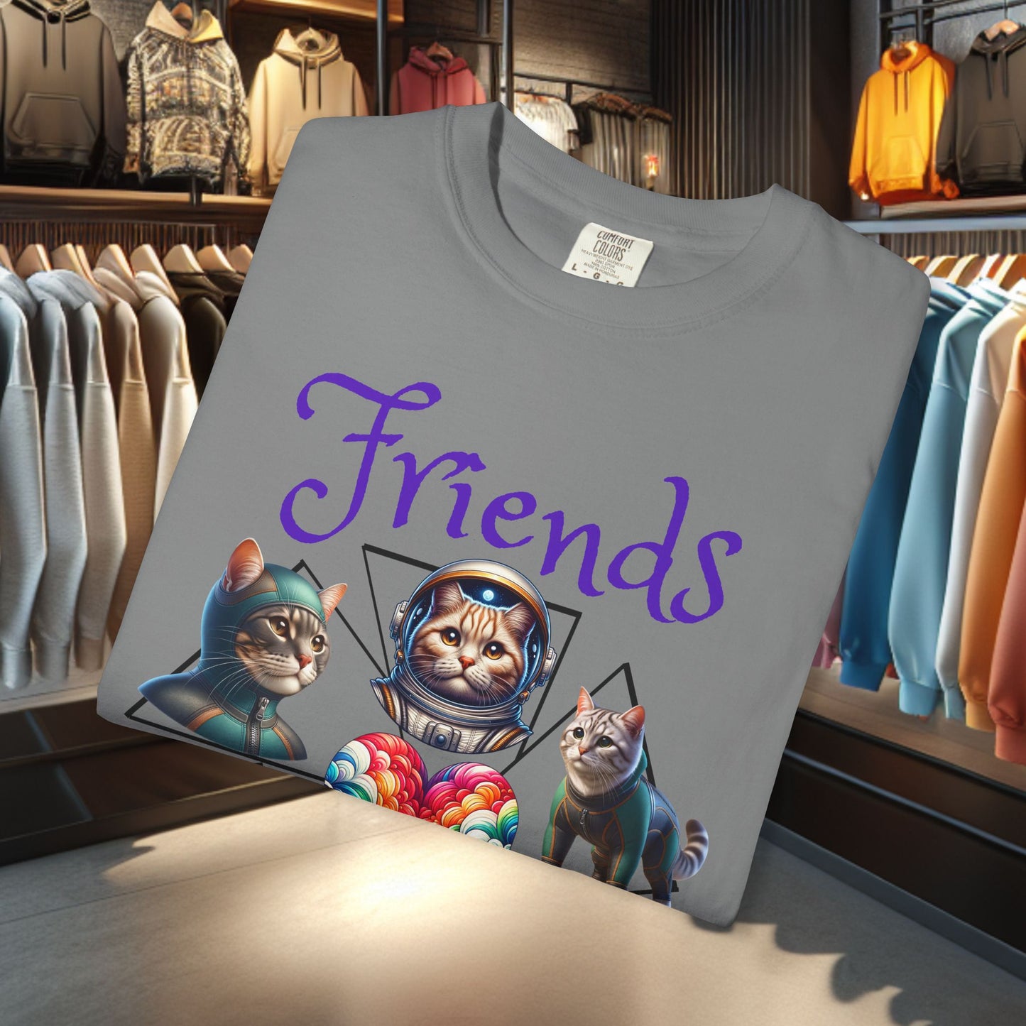 Cat Friends T-Shirt - Cat Lover's Gift
