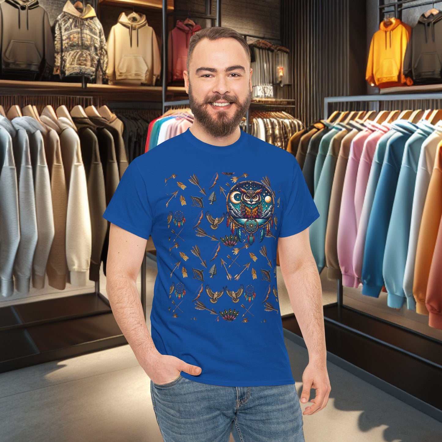 Men's Owl Dreamcatcher Graphic Tee,