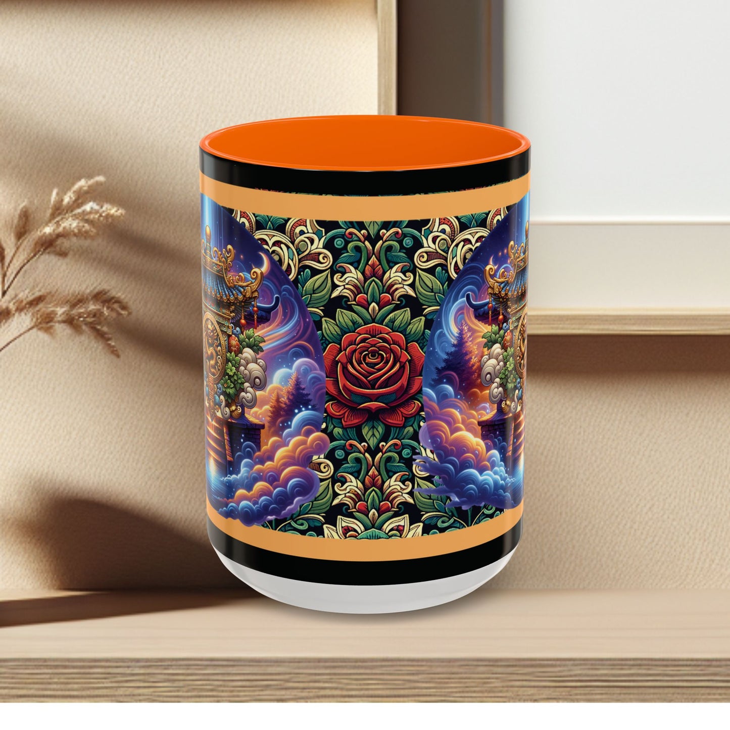 Mug Mystic Temple Rose Coffee Mug 11oz 15oz