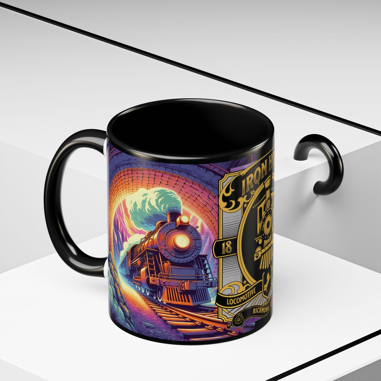 Mug- Steam Engine Iron Horse Accent Coffee Mug (11oz)