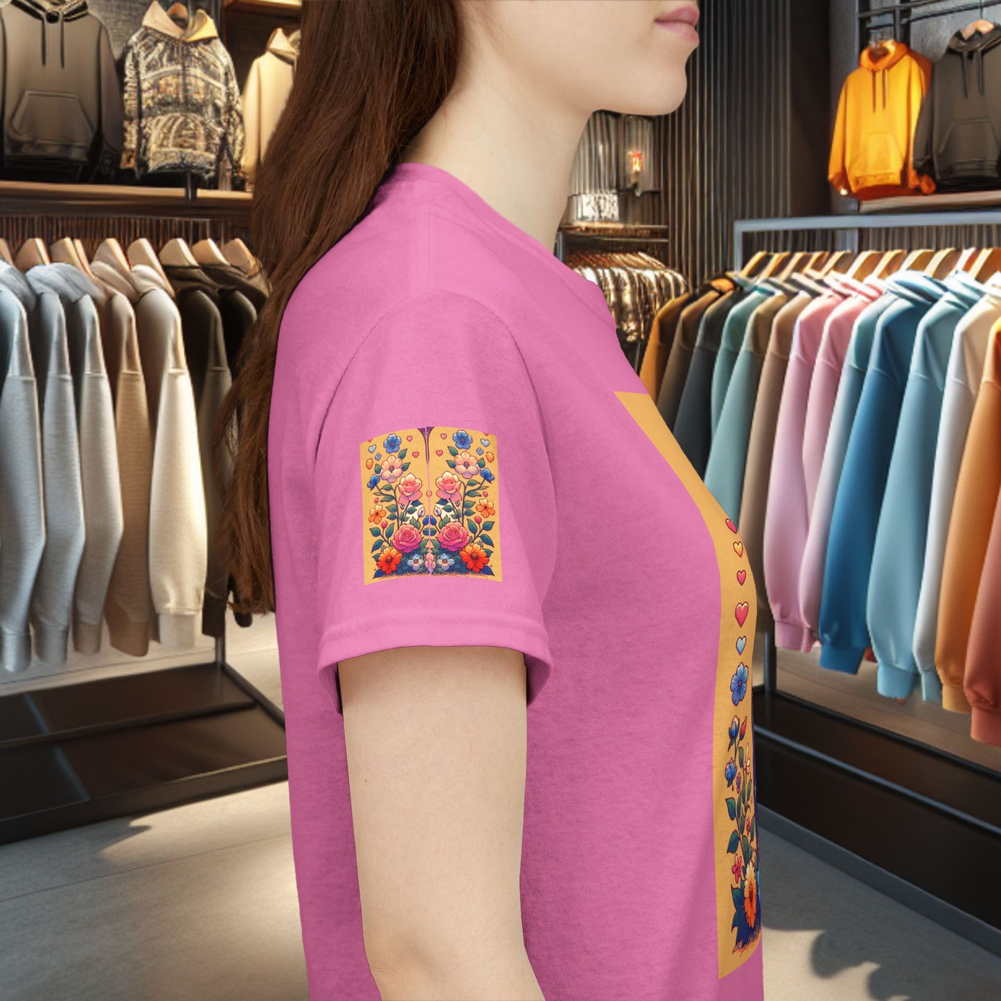 Loving Cat Flower Mozaic T-Shirt