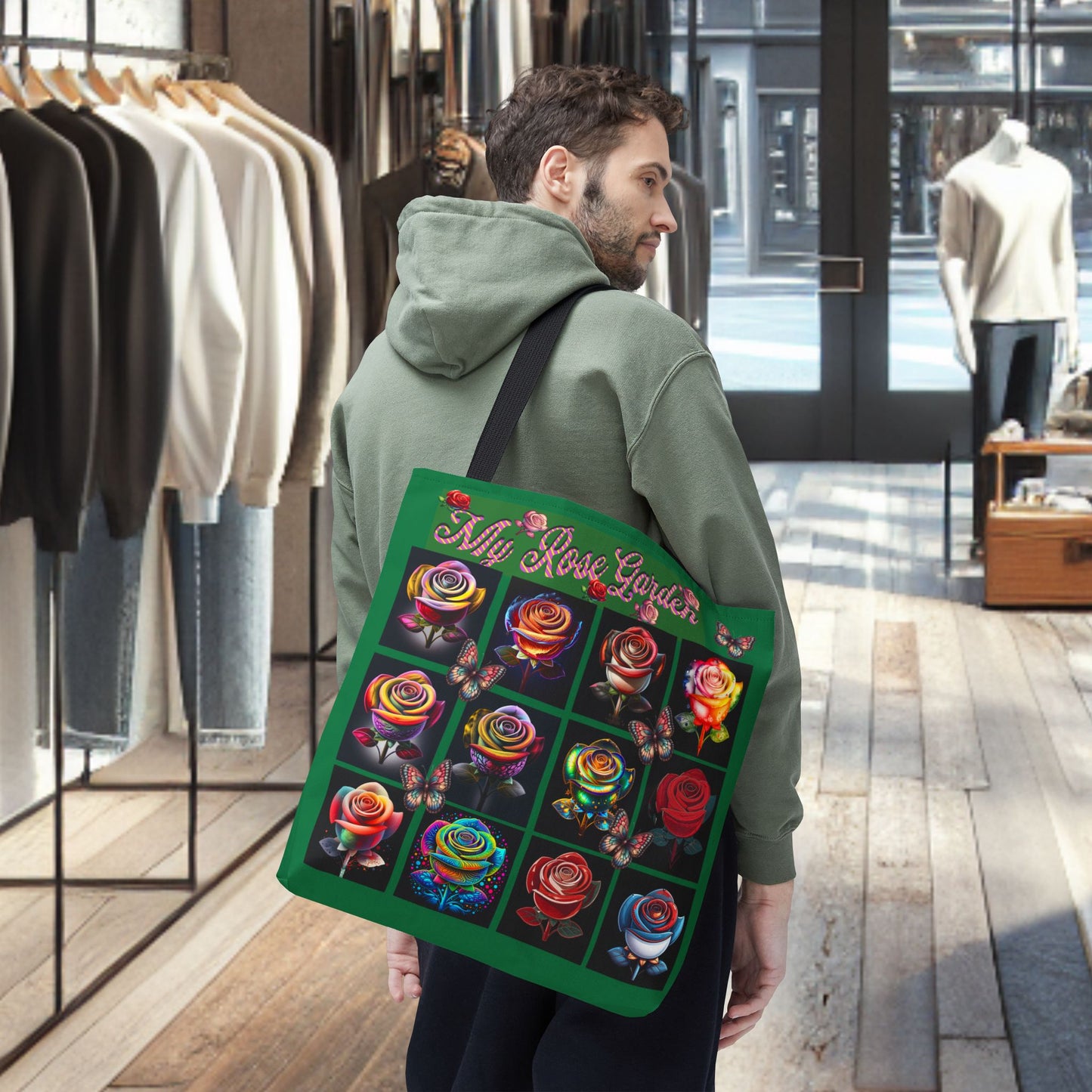 My Rose Garden Floral Tote Bag - Colorful Floral Prints for Garden Lovers