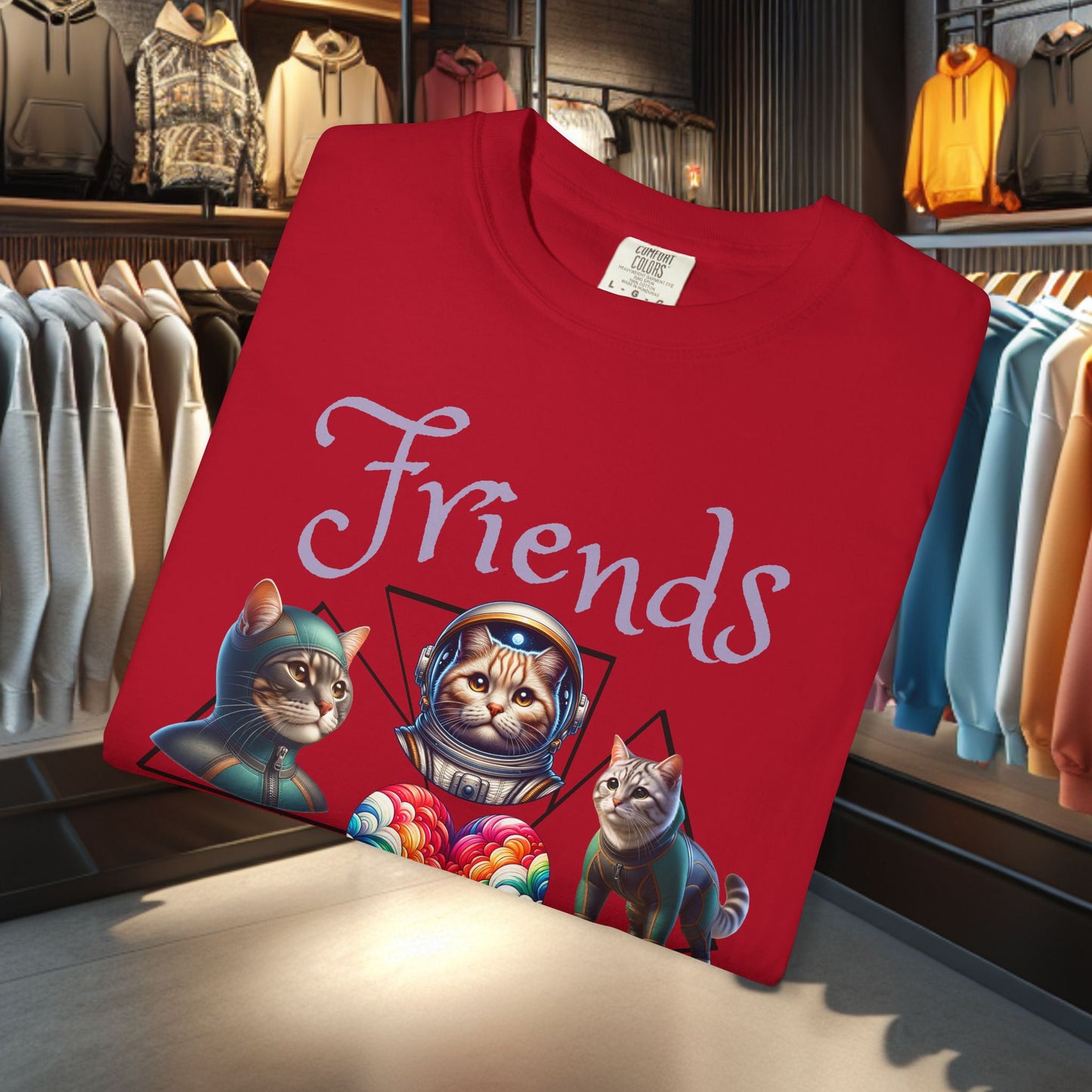 Cat Friends T-Shirt - Cat Lover's Gift