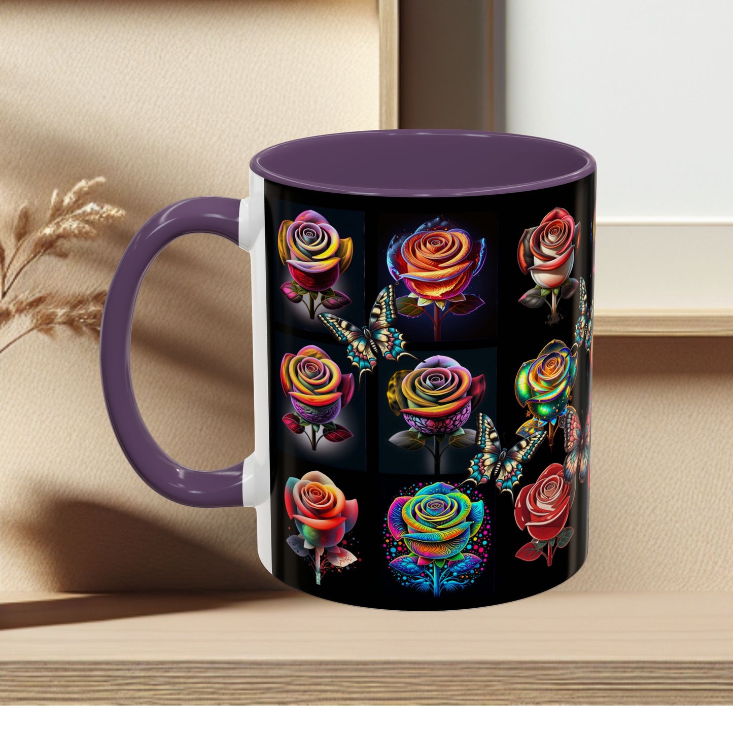 Floral Accent Mug - Perfect Gift for Garden Lovers
