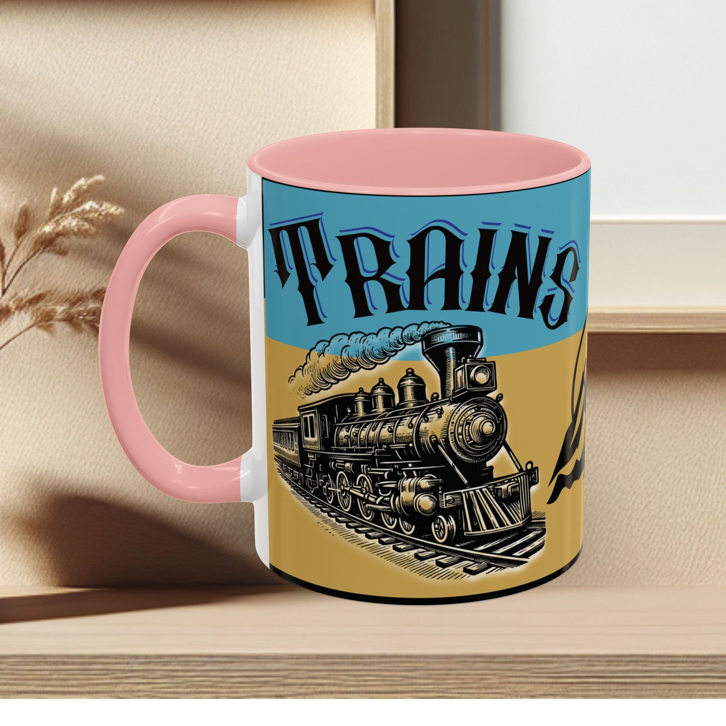 Mug-Trains Accent Coffee Mug