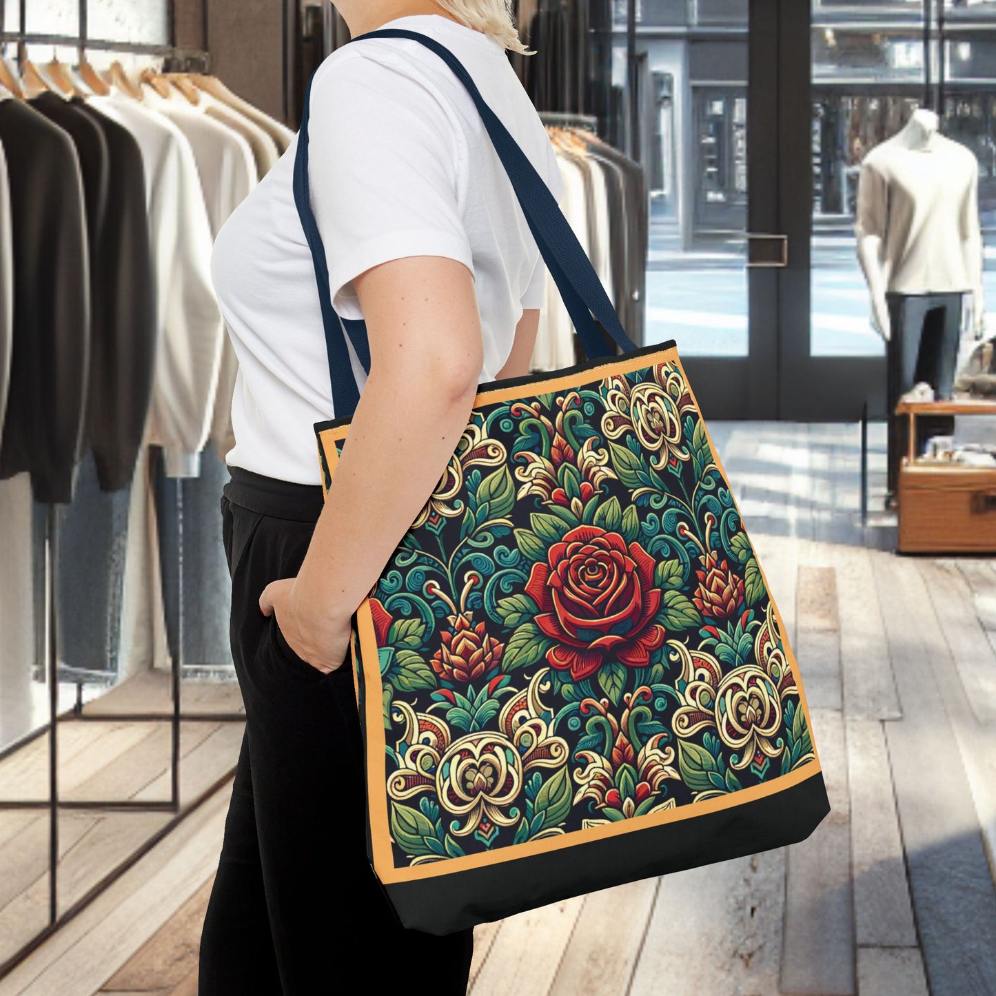 Tote Bag-Rose Garden -Tote Bag