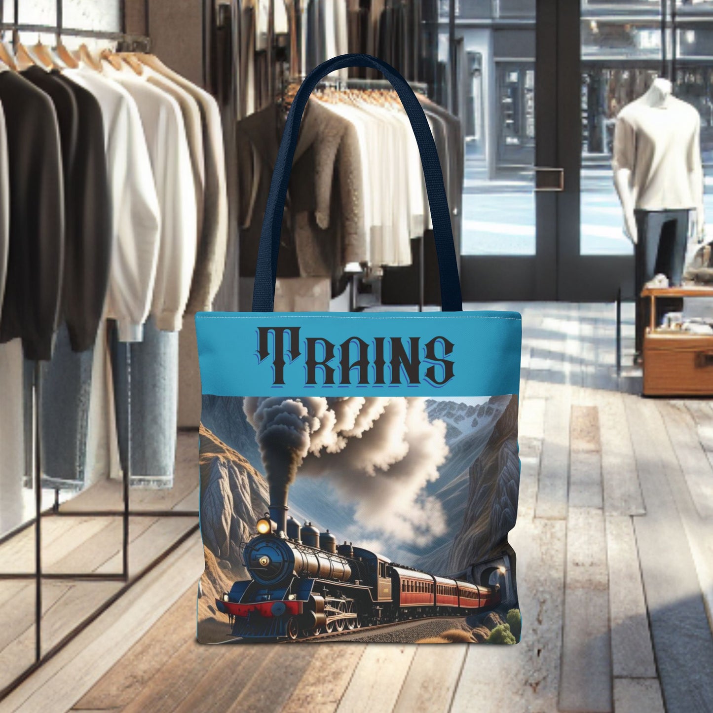 Tote Bag- Trains -Tote Bag (AOP)