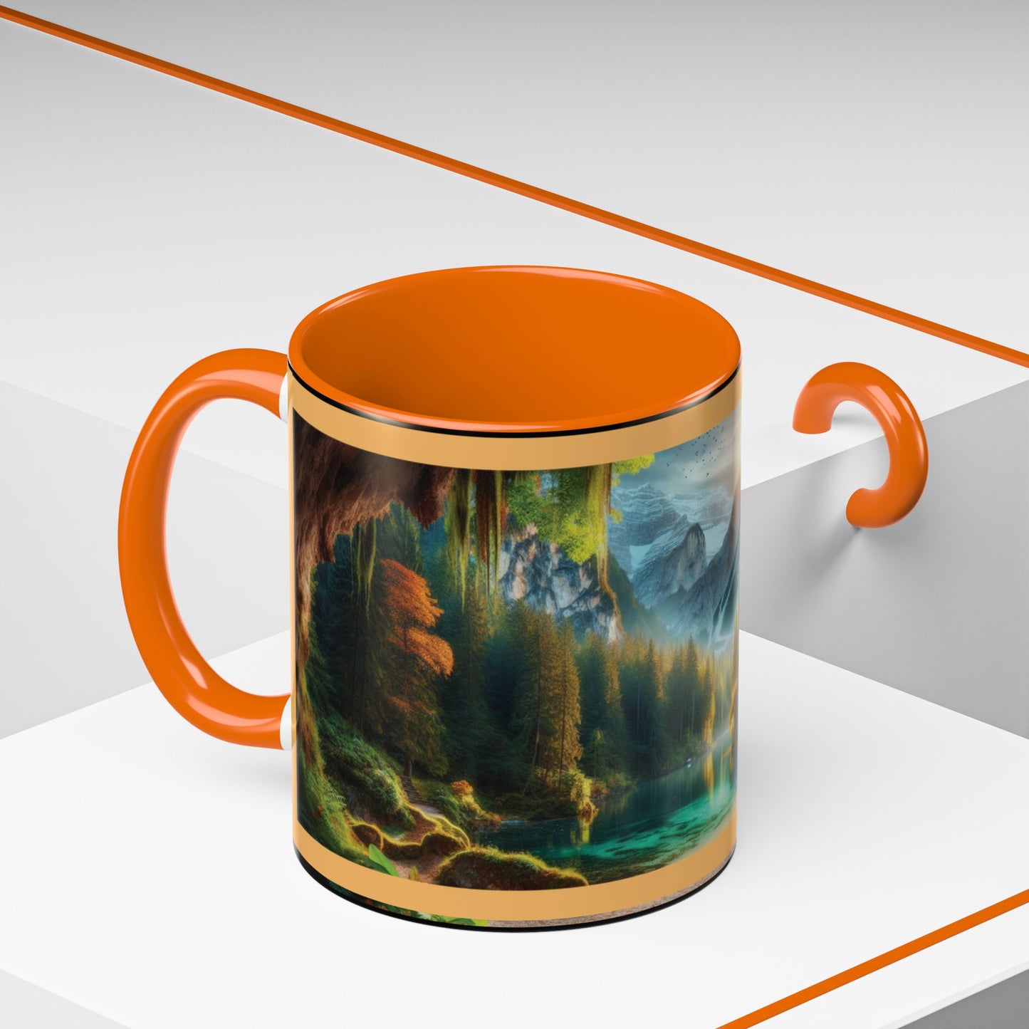 Mug: By the River-Accent Coffee Mug (11oz, 15oz)