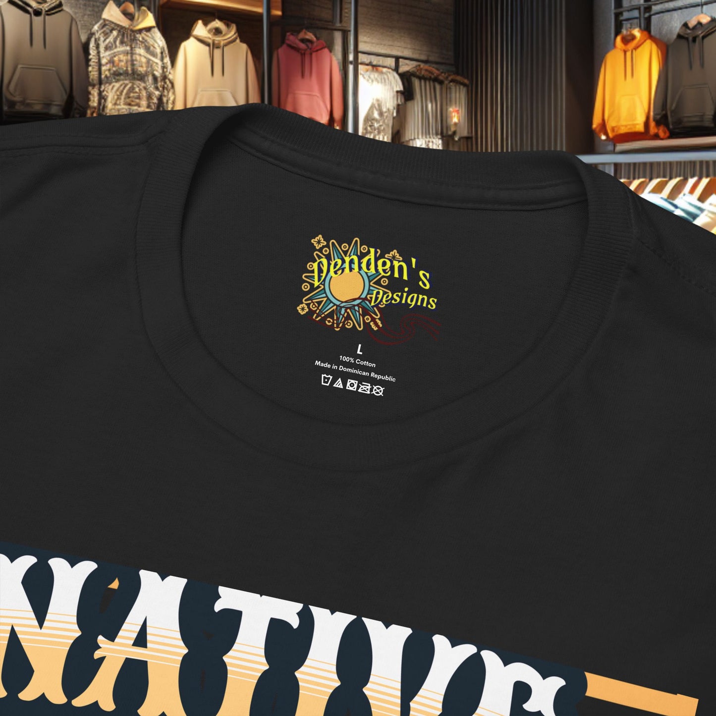 Unisex Cotton Tee - Native War Bonnet -Heavy Cotton Tee-