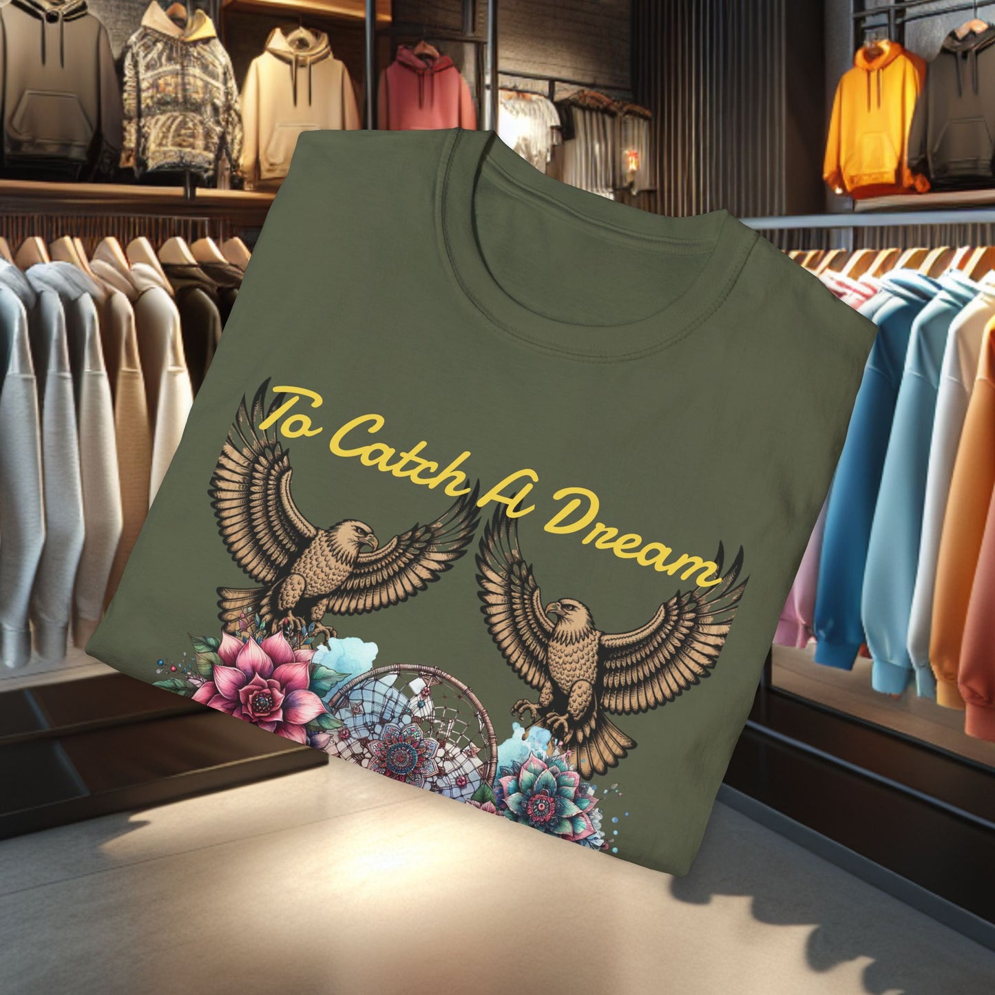 Dreamcatcher Unisex T-Shirt - To Catch A Dream - Dreamcatcher & Egals