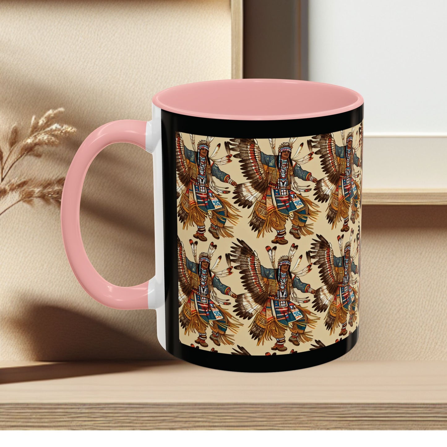 Mug- American Native Dancers Accent Coffee Mug (11, 15oz)