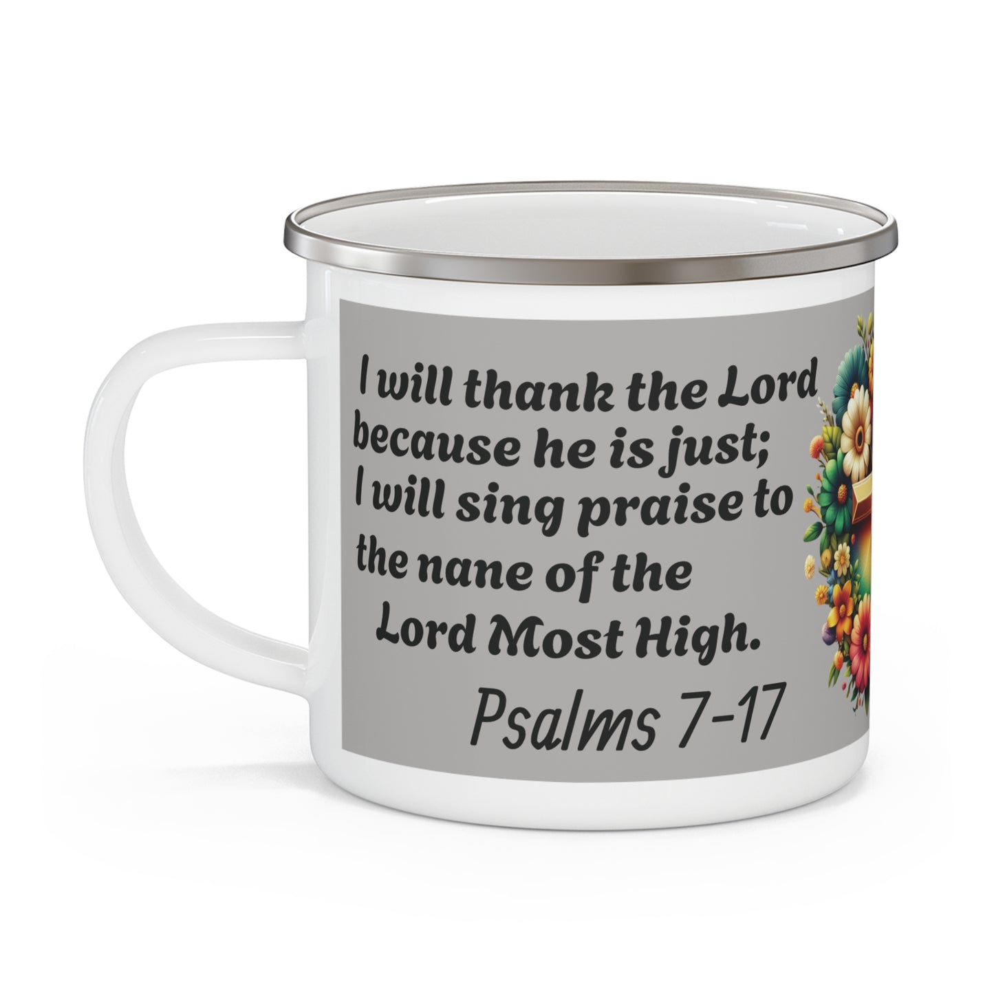 Enamel Mug - Psalms 7-17 God is my shield