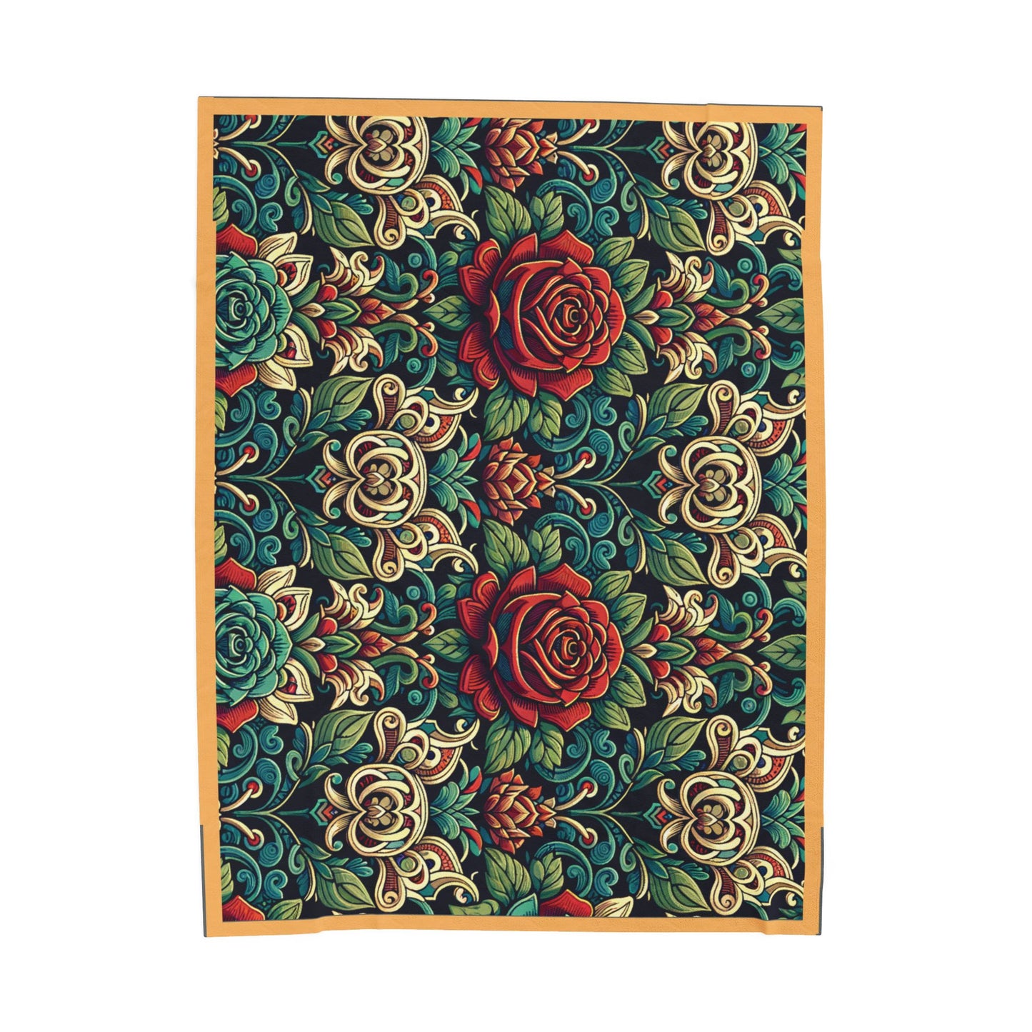Blanket 60X80- Rose Garden Velveteen Plush Blanket
