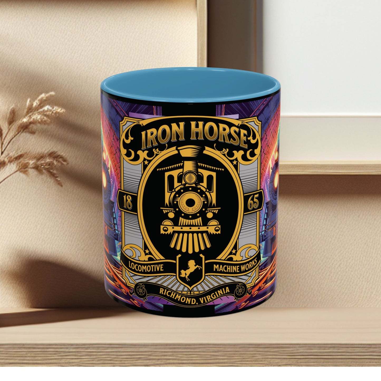 Mug- Steam Engine Iron Horse Accent Coffee Mug (11oz)