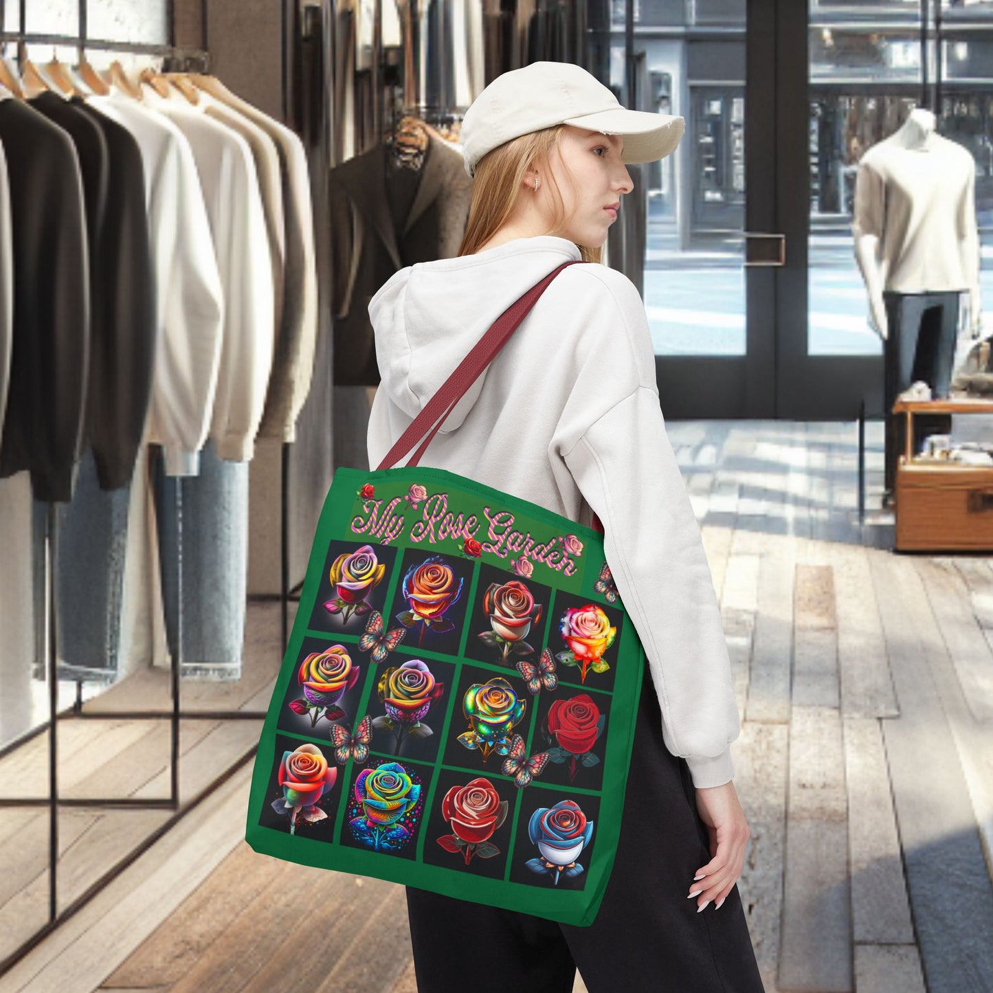 My Rose Garden Floral Tote Bag - Colorful Floral Prints for Garden Lovers