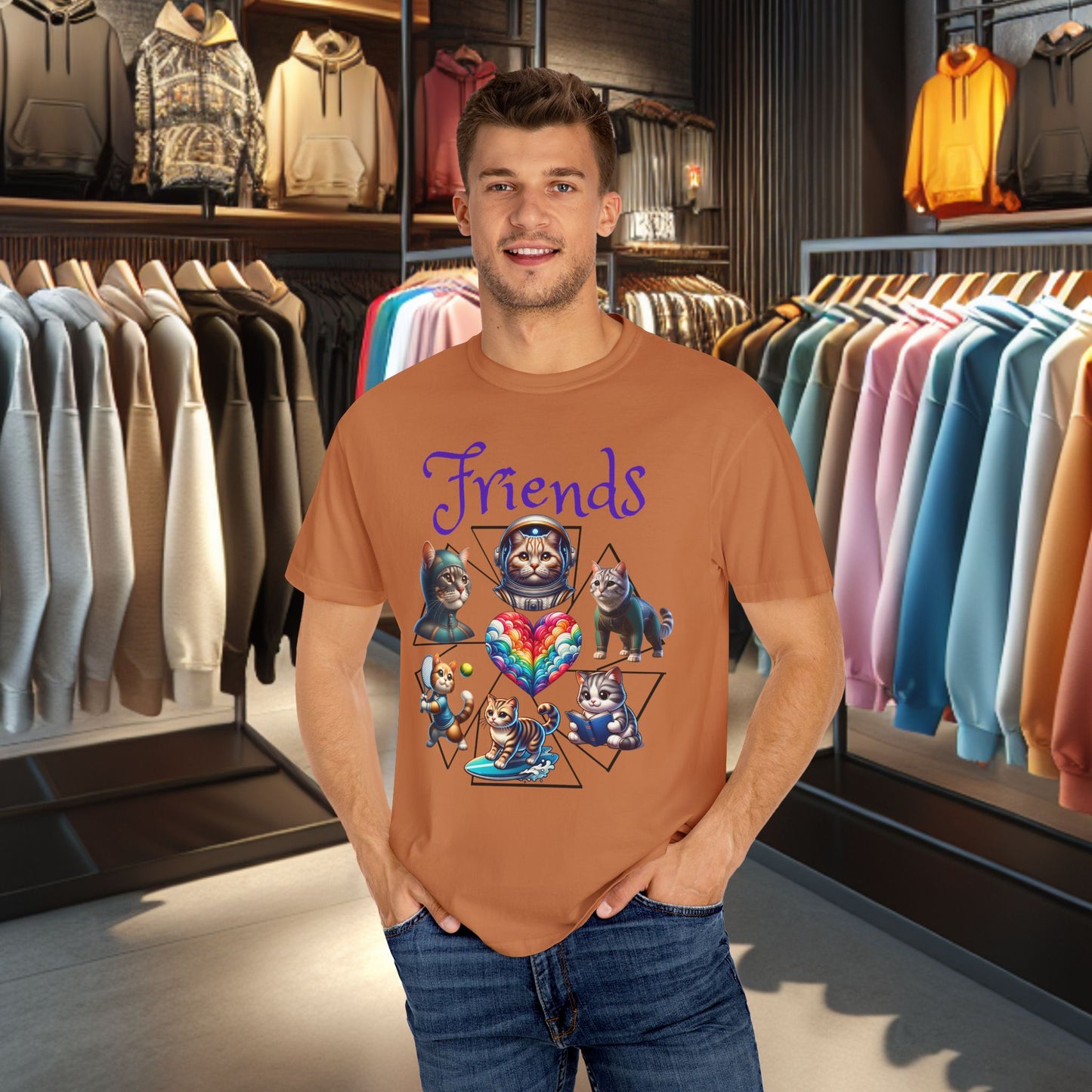 Cat Friends T-Shirt - Cat Lover's Gift