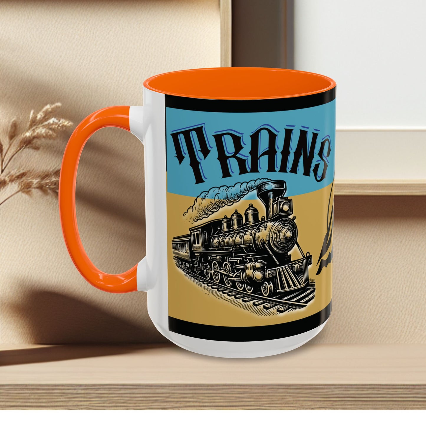 Mug-Trains Accent Coffee Mug