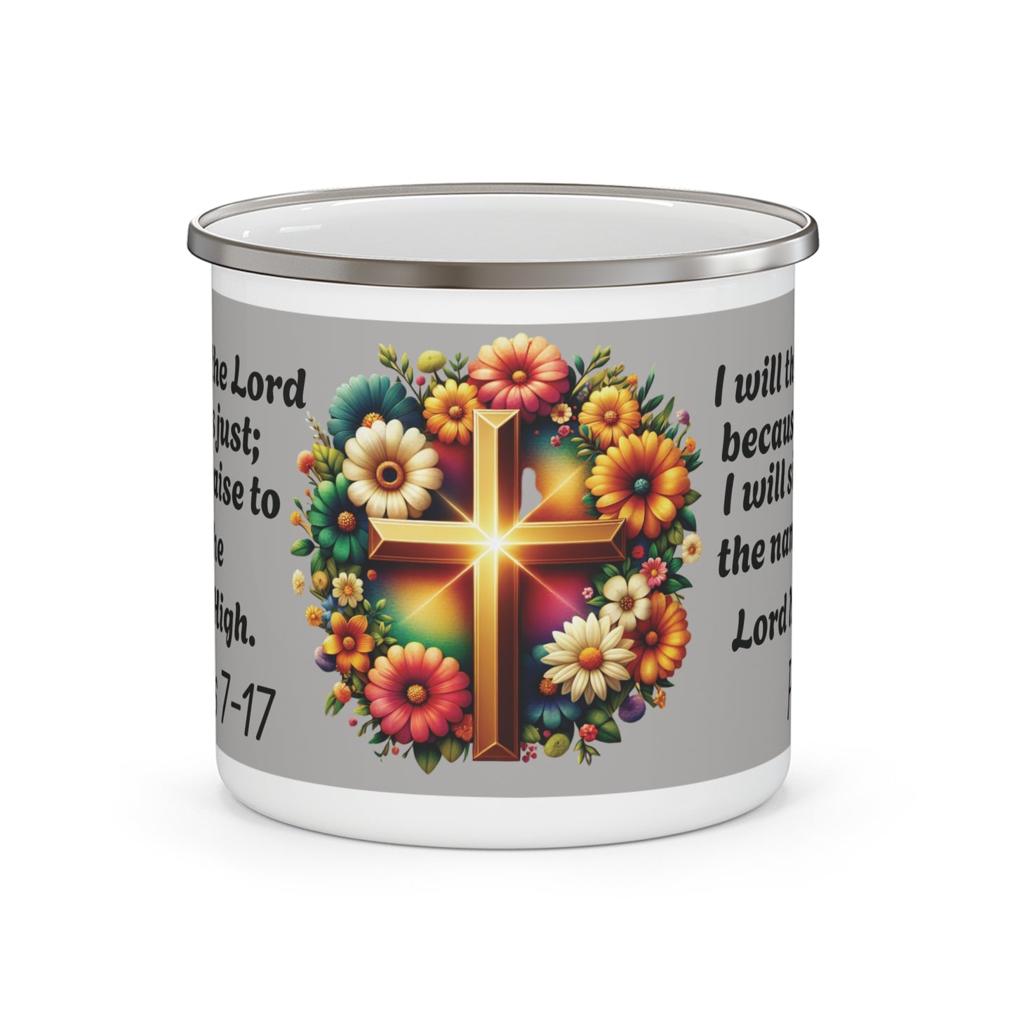Enamel Mug - Psalms 7-17 God is my shield