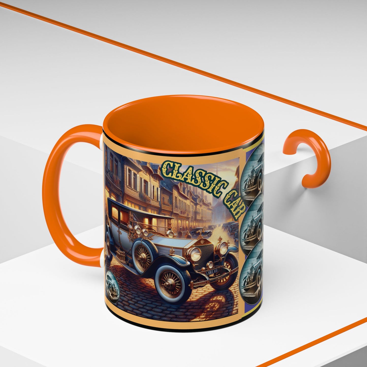 Mug-Blue Classic Car - Accent Coffee Mug (11oz, 15oz)