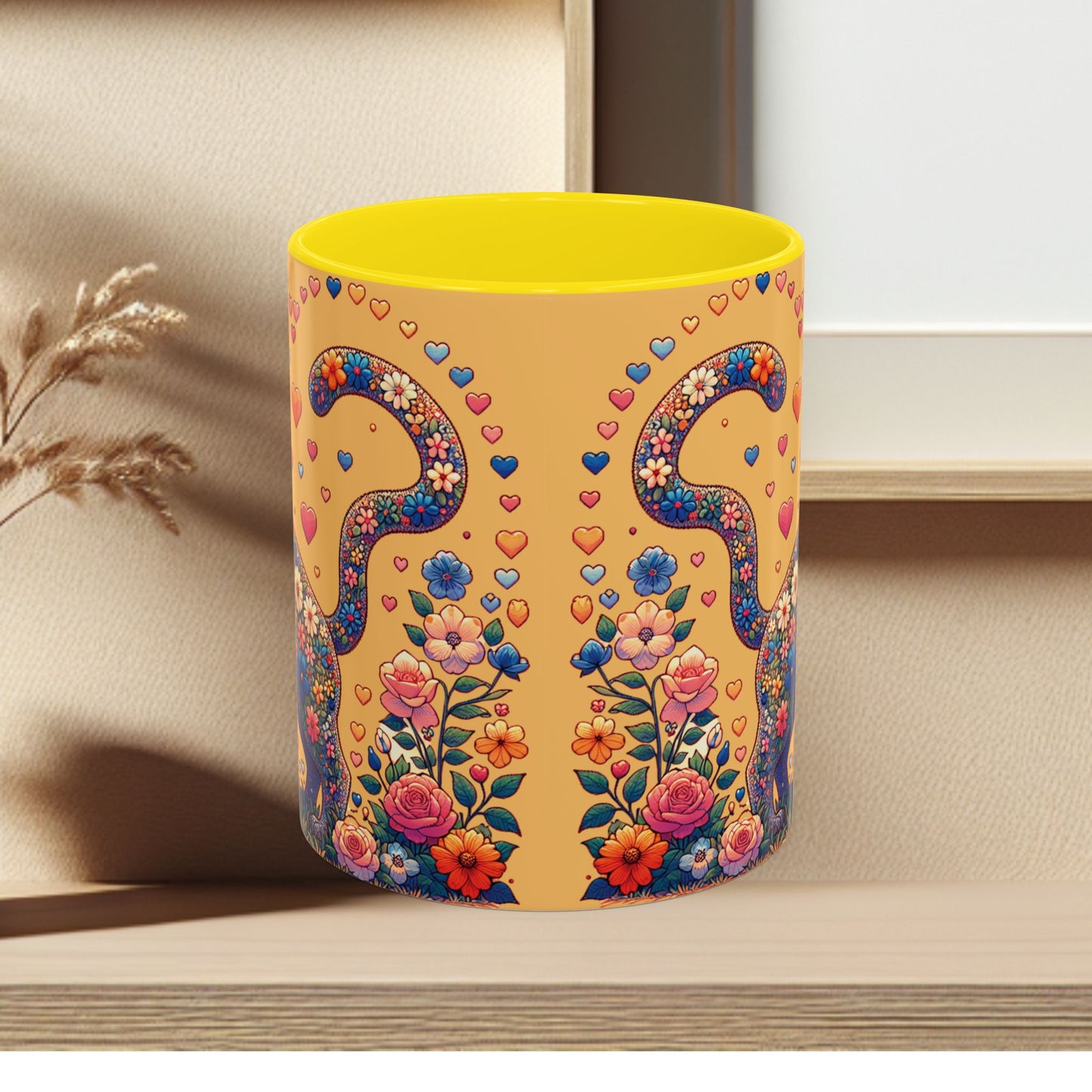 Mug- Loving Cat - Accent Coffee Mug (11oz, 15oz) (AOP)