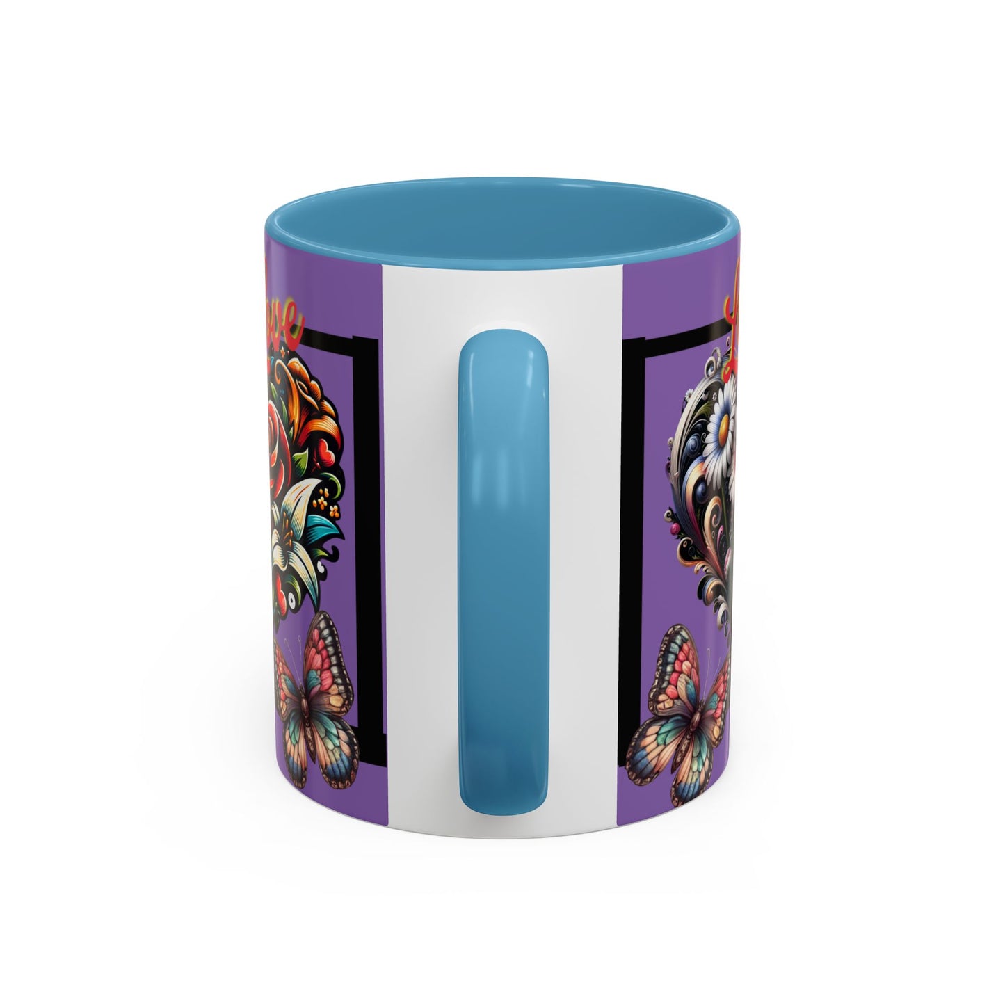 Love Coffee Mug - Vibrant Heart & Horse- Design, 11oz & 15oz