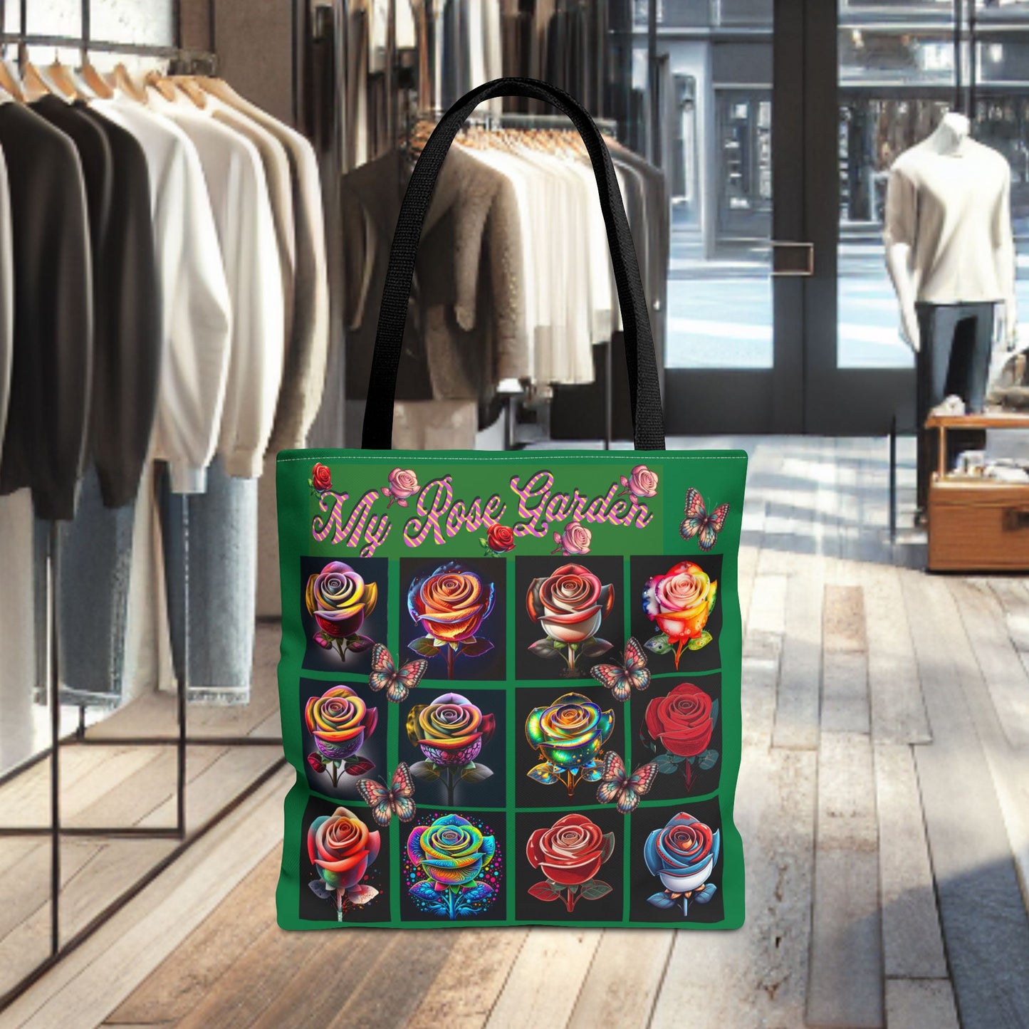 My Rose Garden Floral Tote Bag - Colorful Floral Prints for Garden Lovers