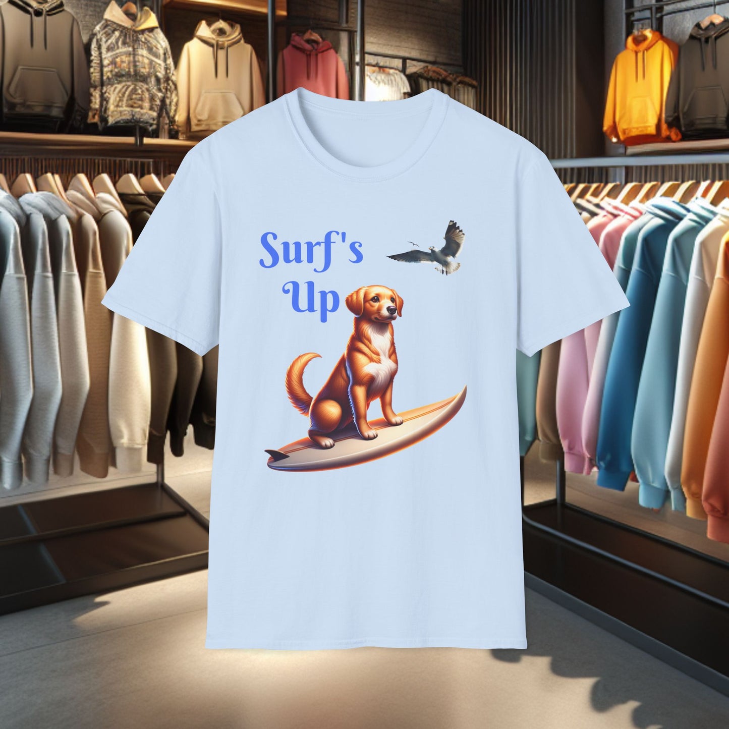Dog Surfing Unisex T-Shirt - Surf's Up