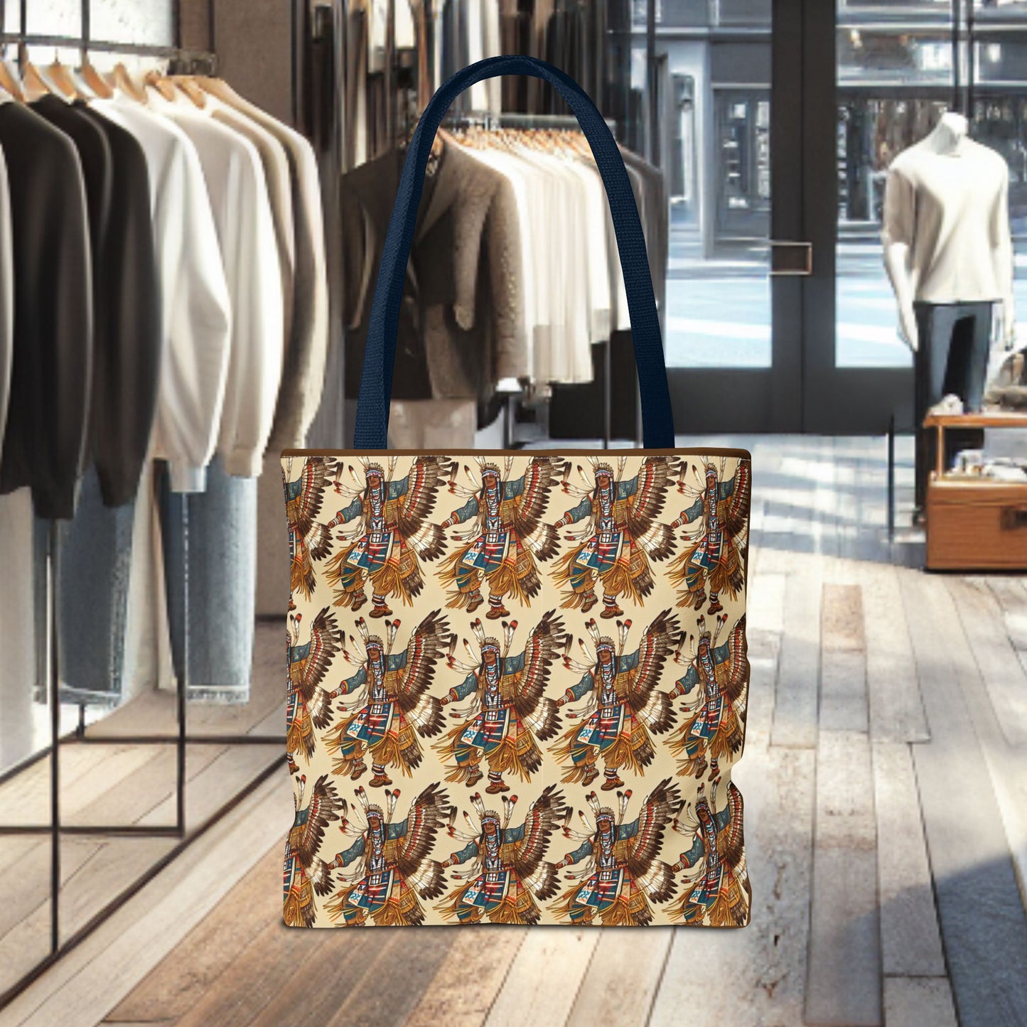 Tote Bag-Native Pow-Wow Dancers -Tote Bag (AOP)