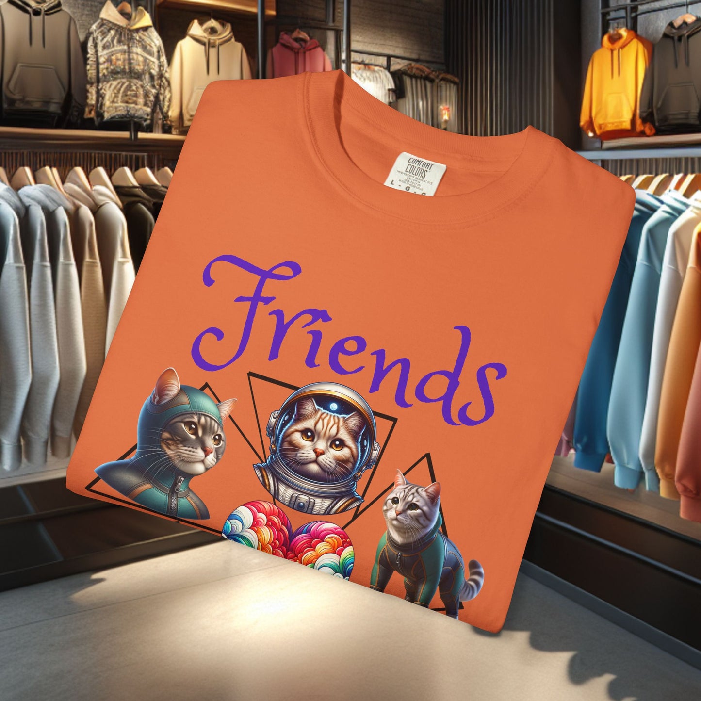 Cat Friends T-Shirt - Cat Lover's Gift