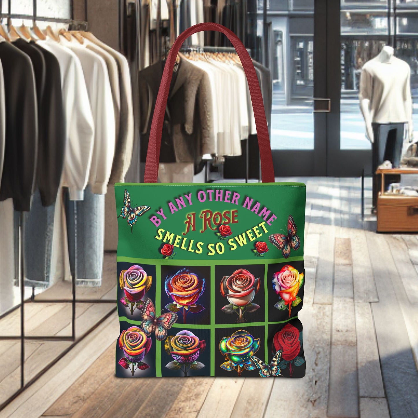 Vintage Floral Tote Bag - 'A Rose Smells So Sweet'