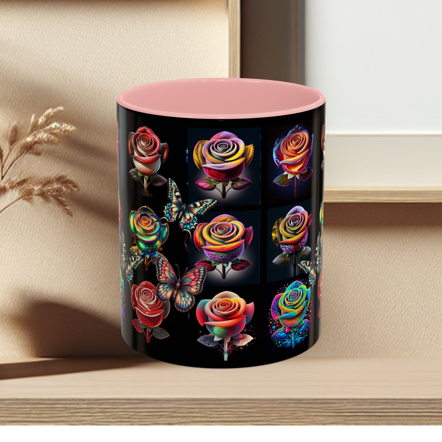 Floral Accent Mug - Perfect Gift for Garden Lovers