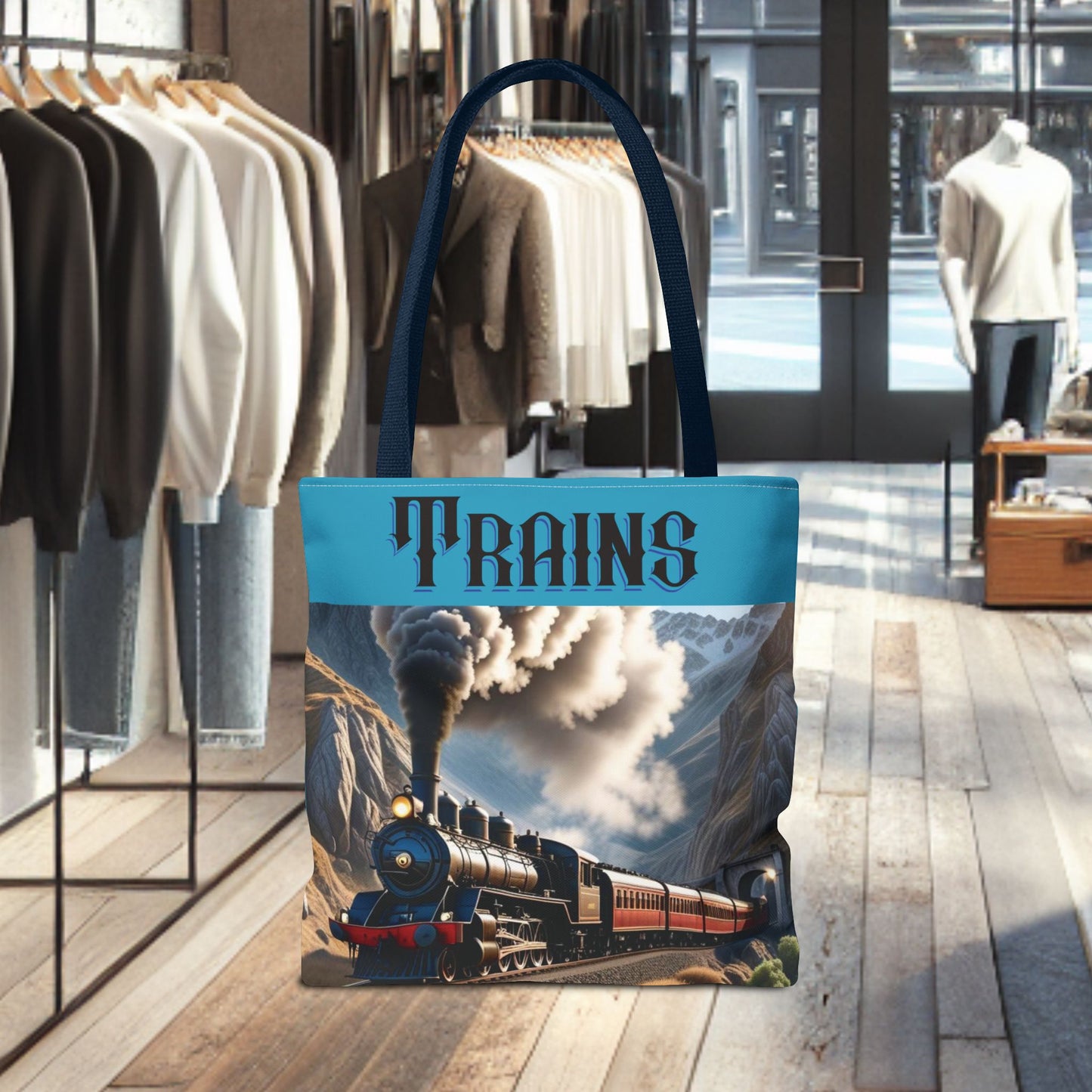 Tote Bag- Trains -Tote Bag (AOP)