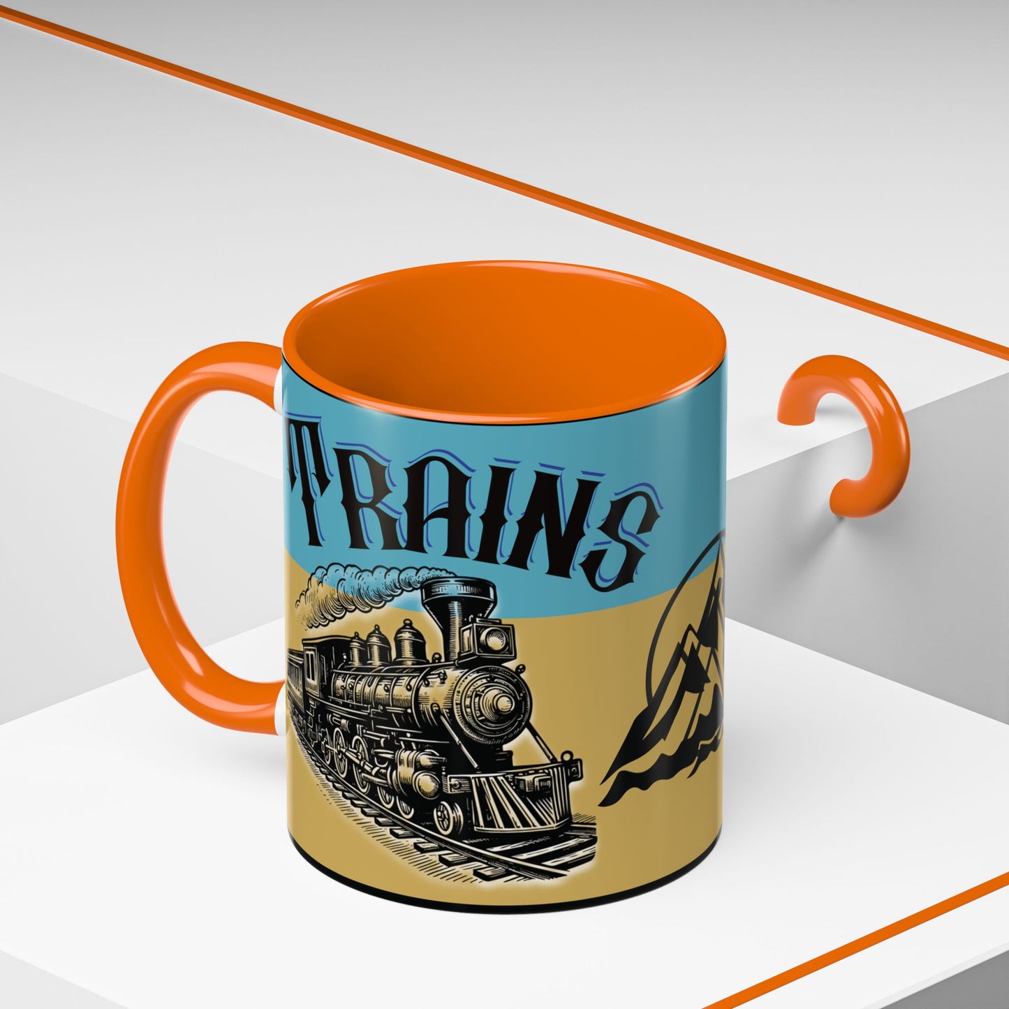 Mug-Trains Accent Coffee Mug