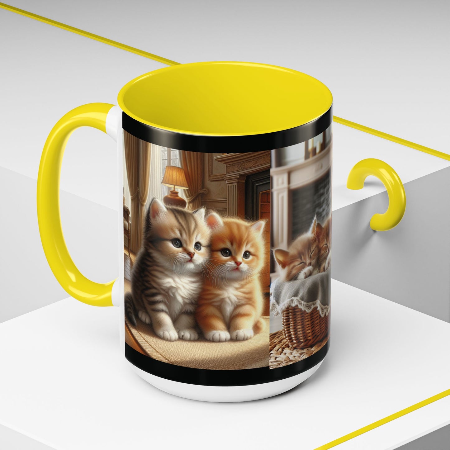 Mug- Kittens - Accent Coffee Mug (11oz, 15oz) (AOP)