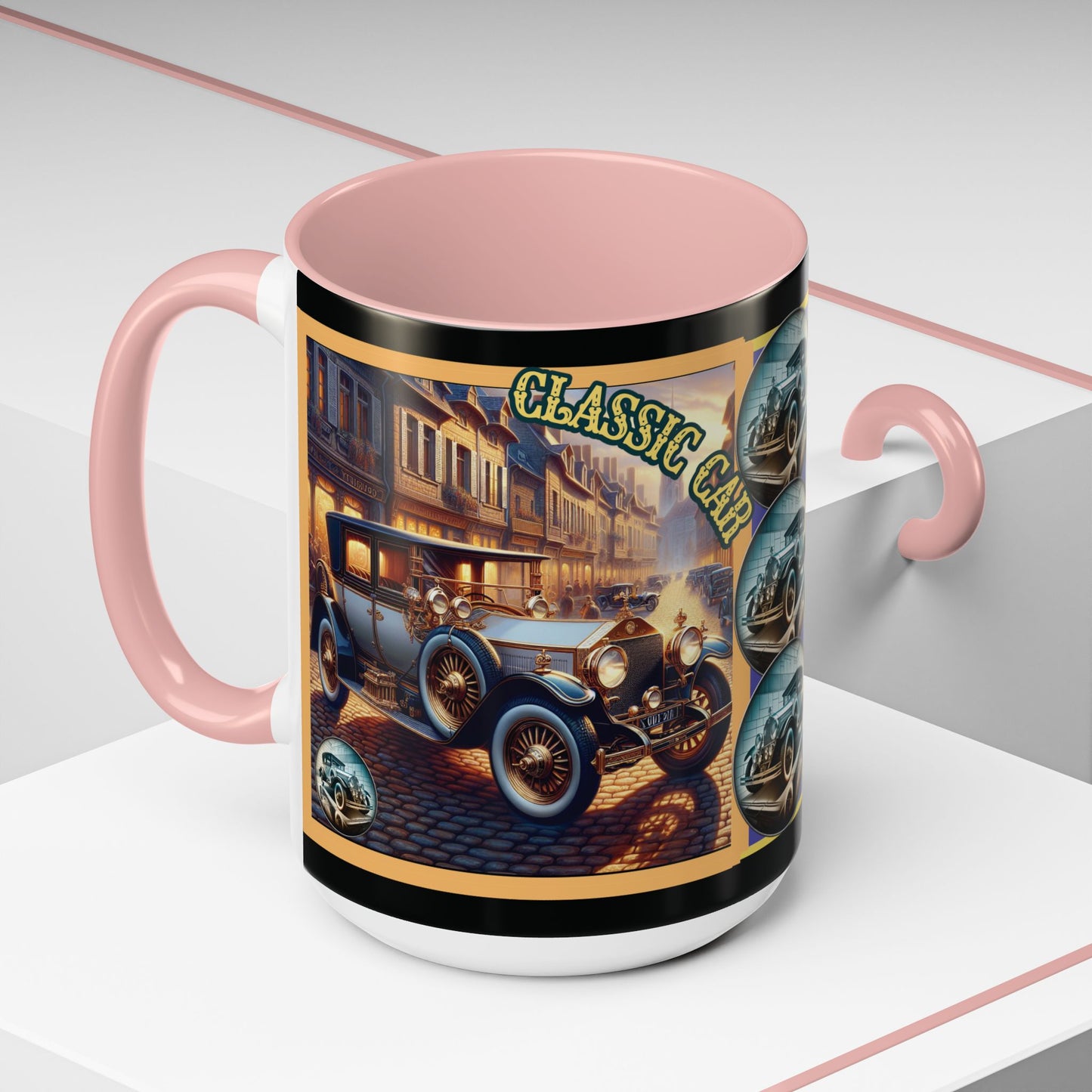 Mug-Blue Classic Car - Accent Coffee Mug (11oz, 15oz)
