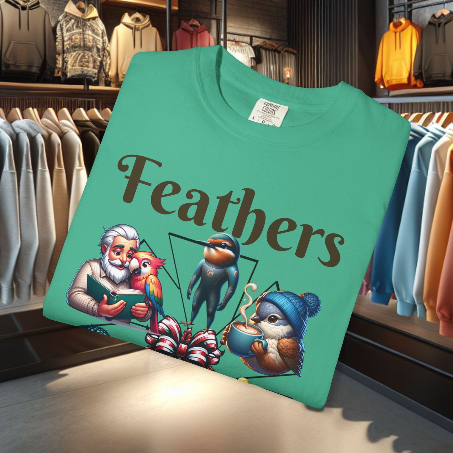 Boho Feathers T-shirt - Bird Lover's Garment